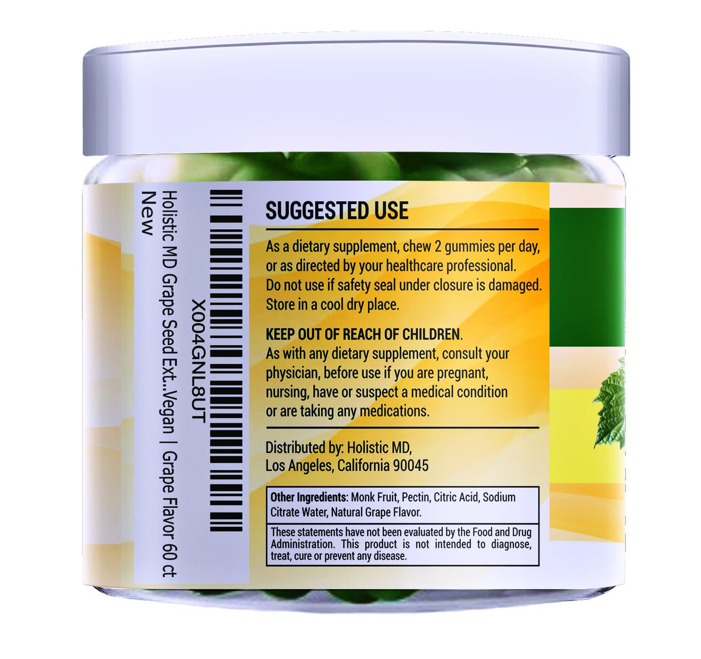 Holistic MD Grape Seed Extract Gummies 30 Count