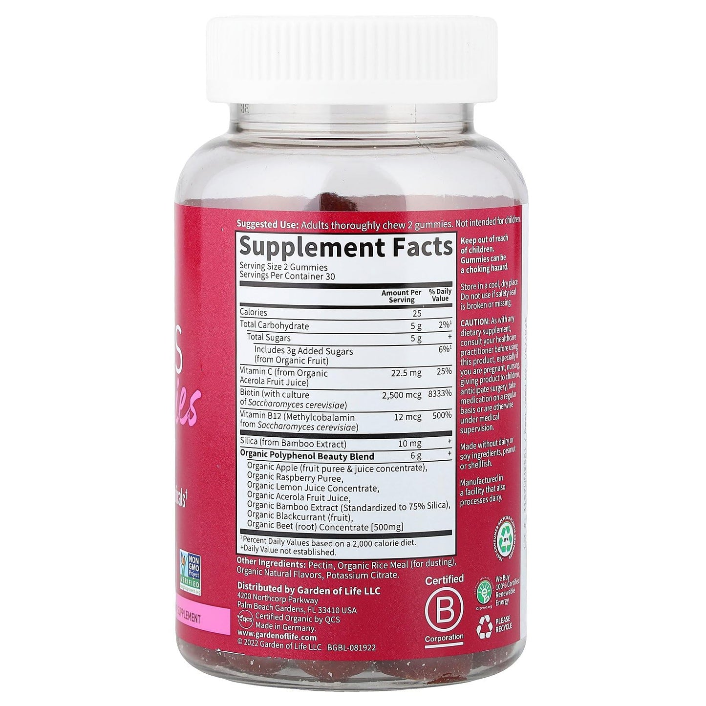 Garden of Life Organic Beet Root Gummies, 60 Count