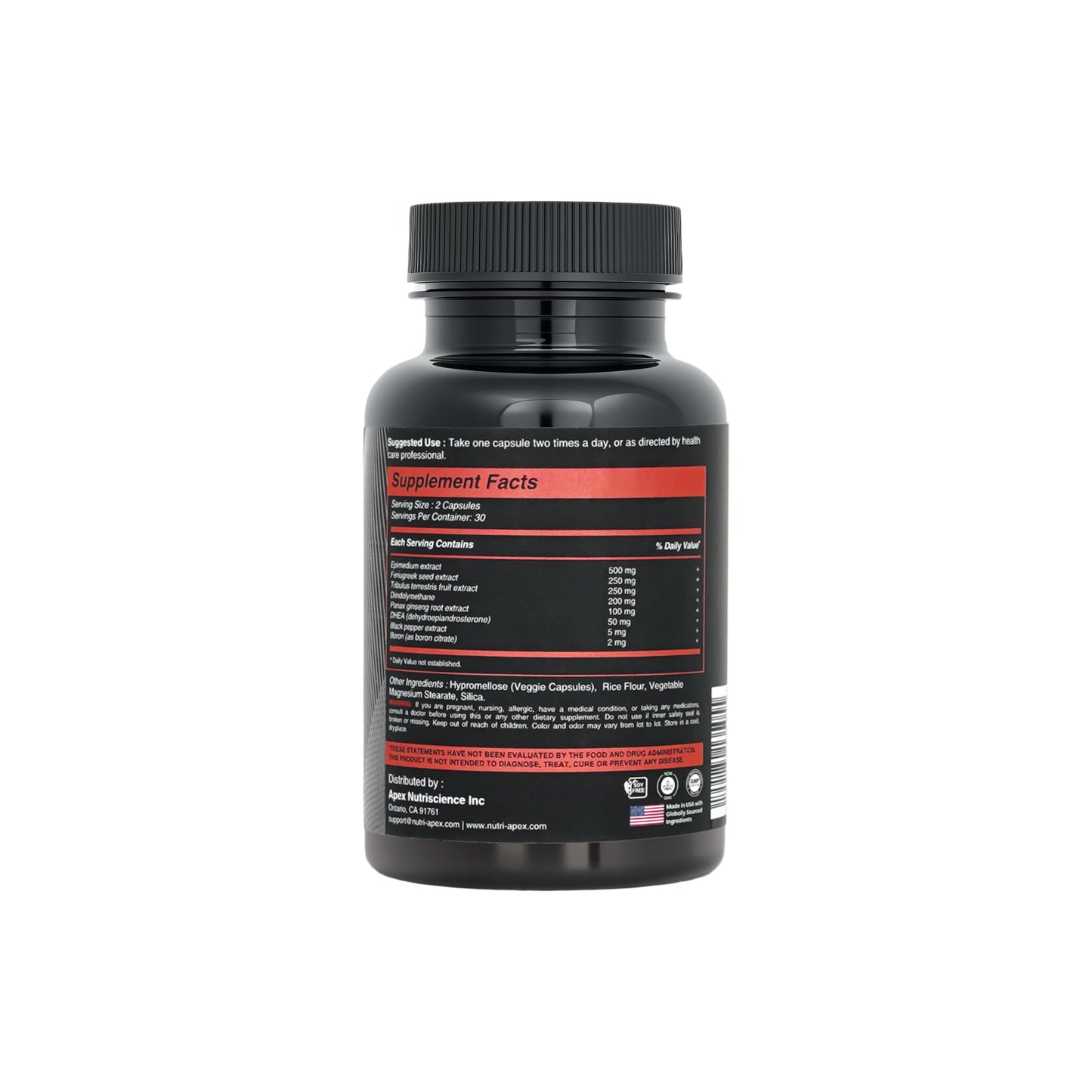 Nutri Apex Testosterone Supplement Capsule 60 Count