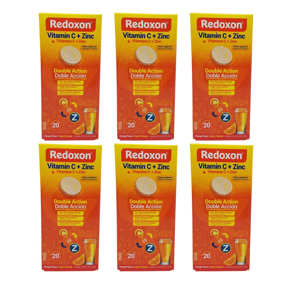 Redoxon Orange Effervescent Vitamin C with Zinc Tablets 120 Count