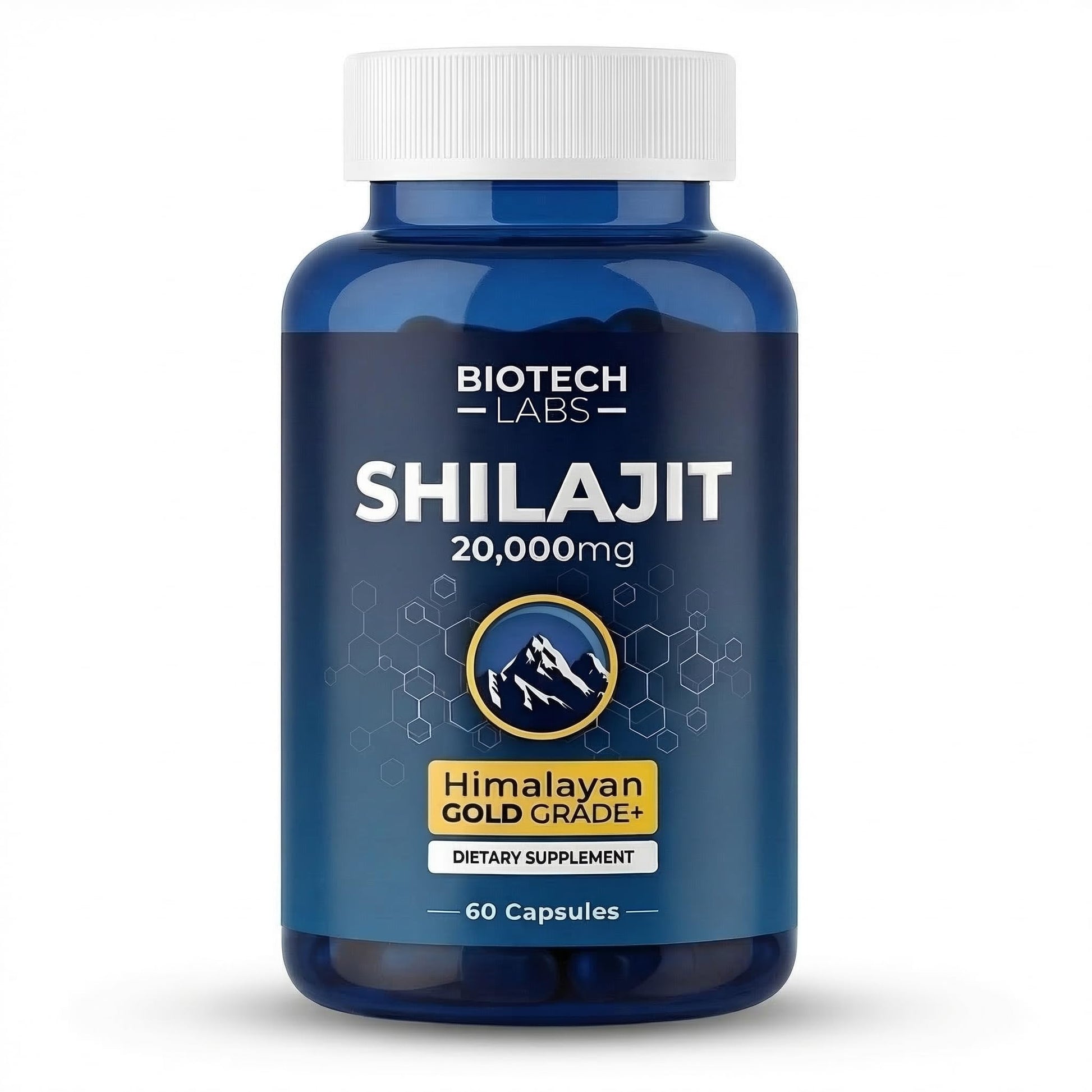 Generic Biotech Labs Shilajit 20,000mg – Gold Grade Himalayan Extract Capsules, 60 Count