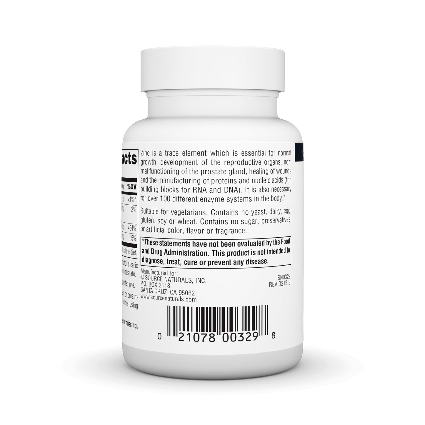 Source Naturals Zinc Amino Acid Chelate 50mg Tablets, 100 Count