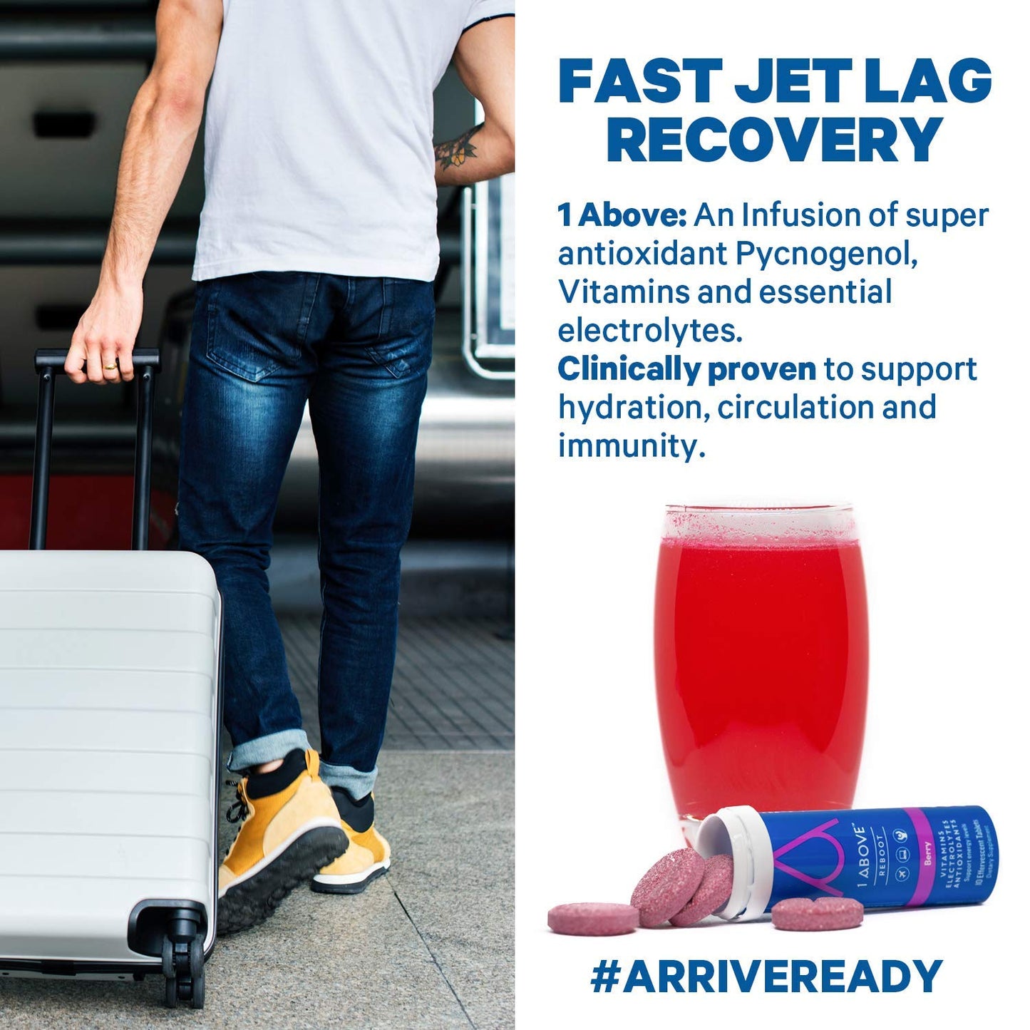 1ABOVE Jet Lag Relief 10 Tablets