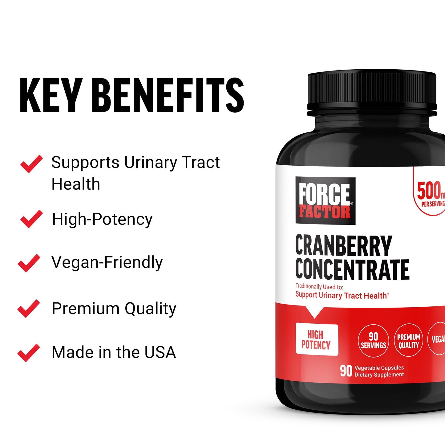 Force Factor Cranberry Concentrate Capsule 90 Count