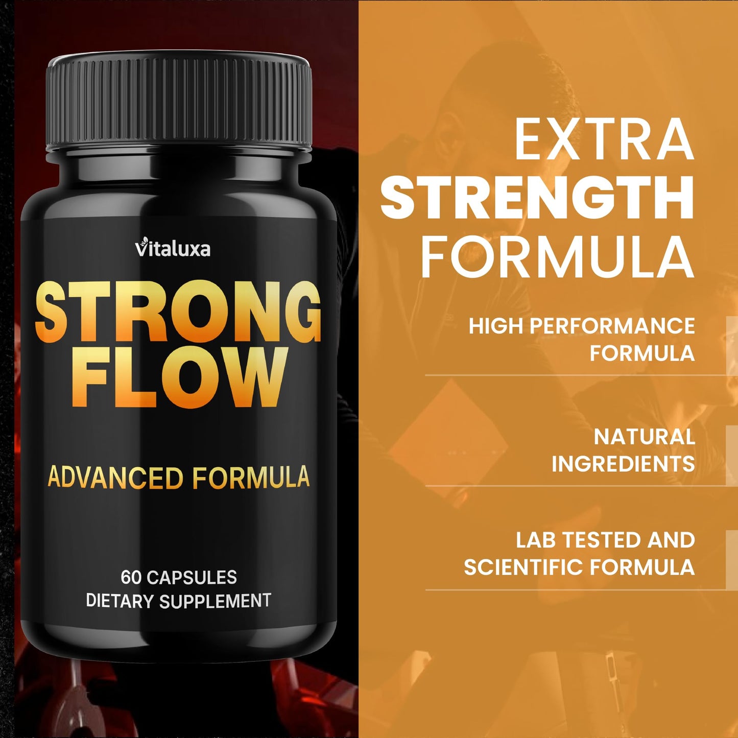 Vitaluxa Strong Flow Capsules, 60 Count