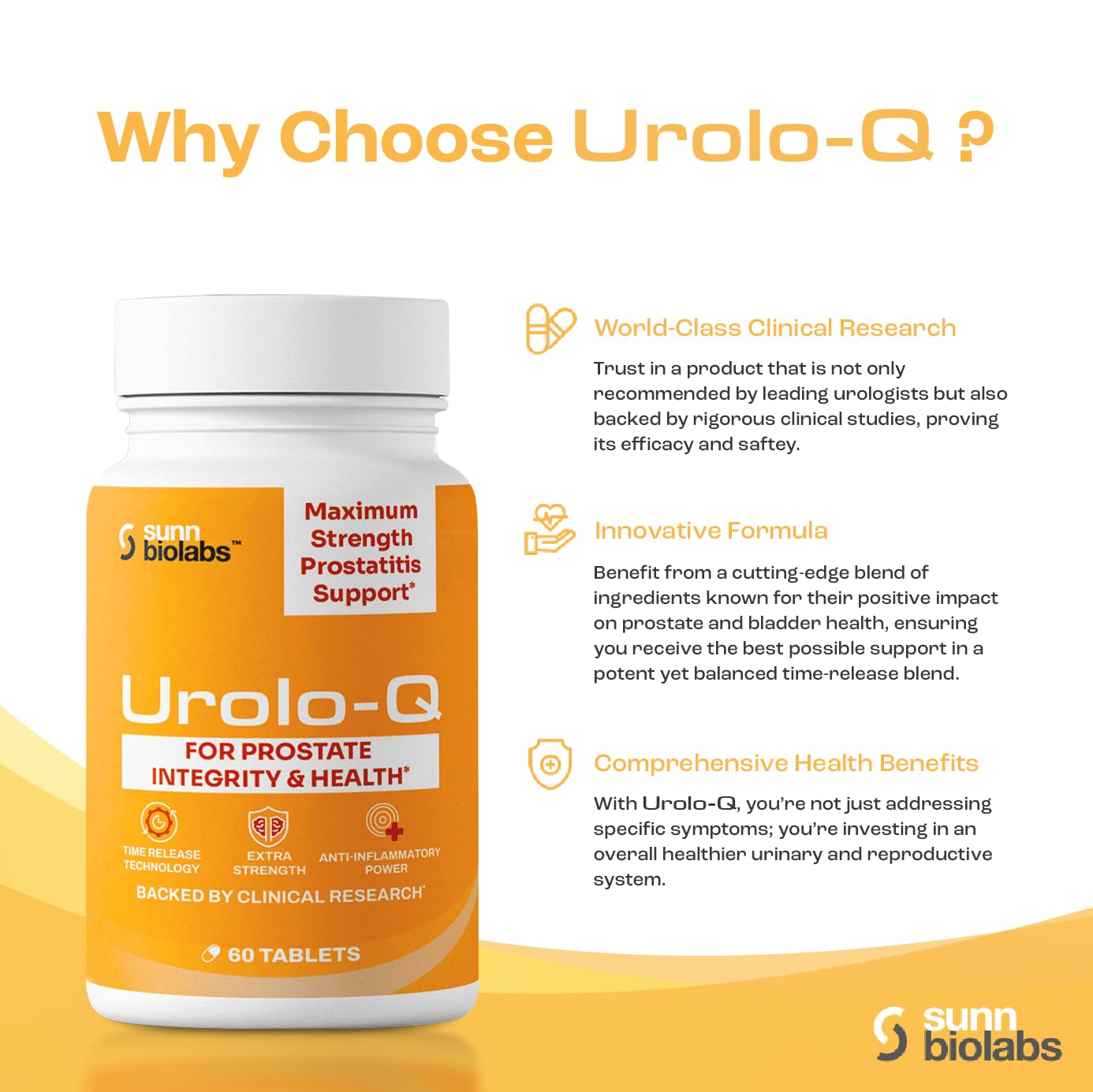 SUNN BIOLABS Urolo-Q Extra-Strength Prostate Support Tablet 60 Count