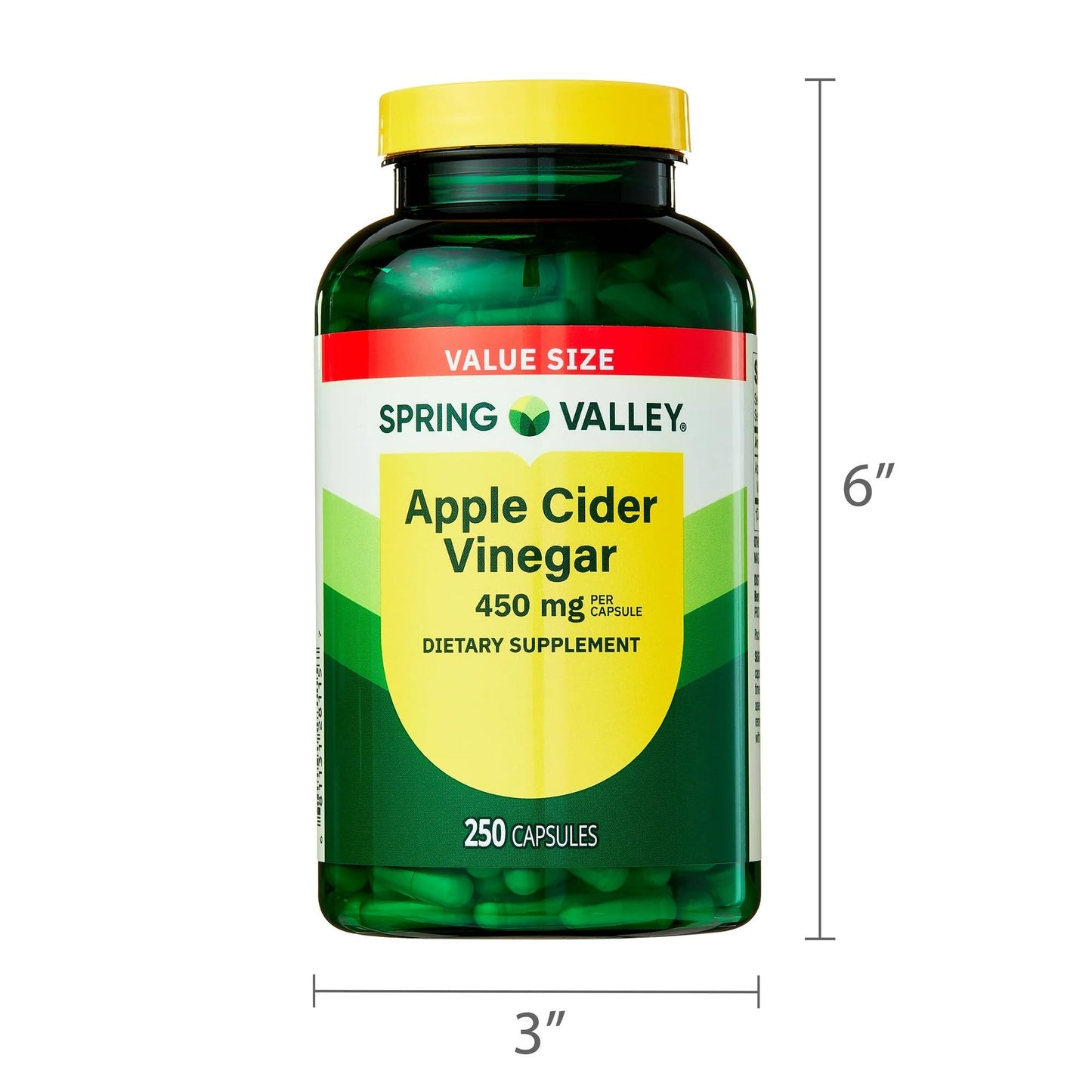 SUREFECT Apple Cider Vinegar 450 mg Capsules, 250 Count
