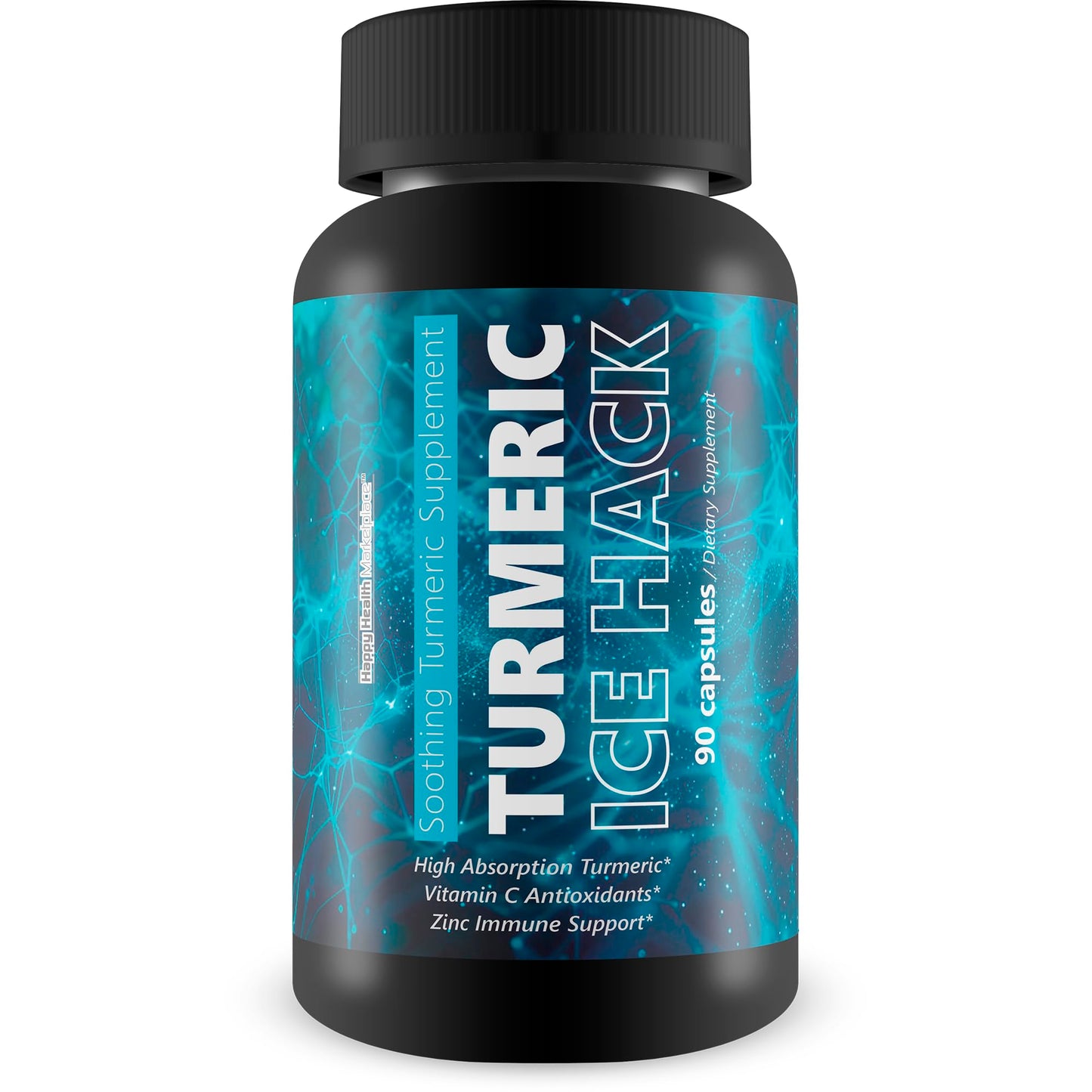 Happy Health Marketplace Turmeric Ice Hack Pills Capsules 90