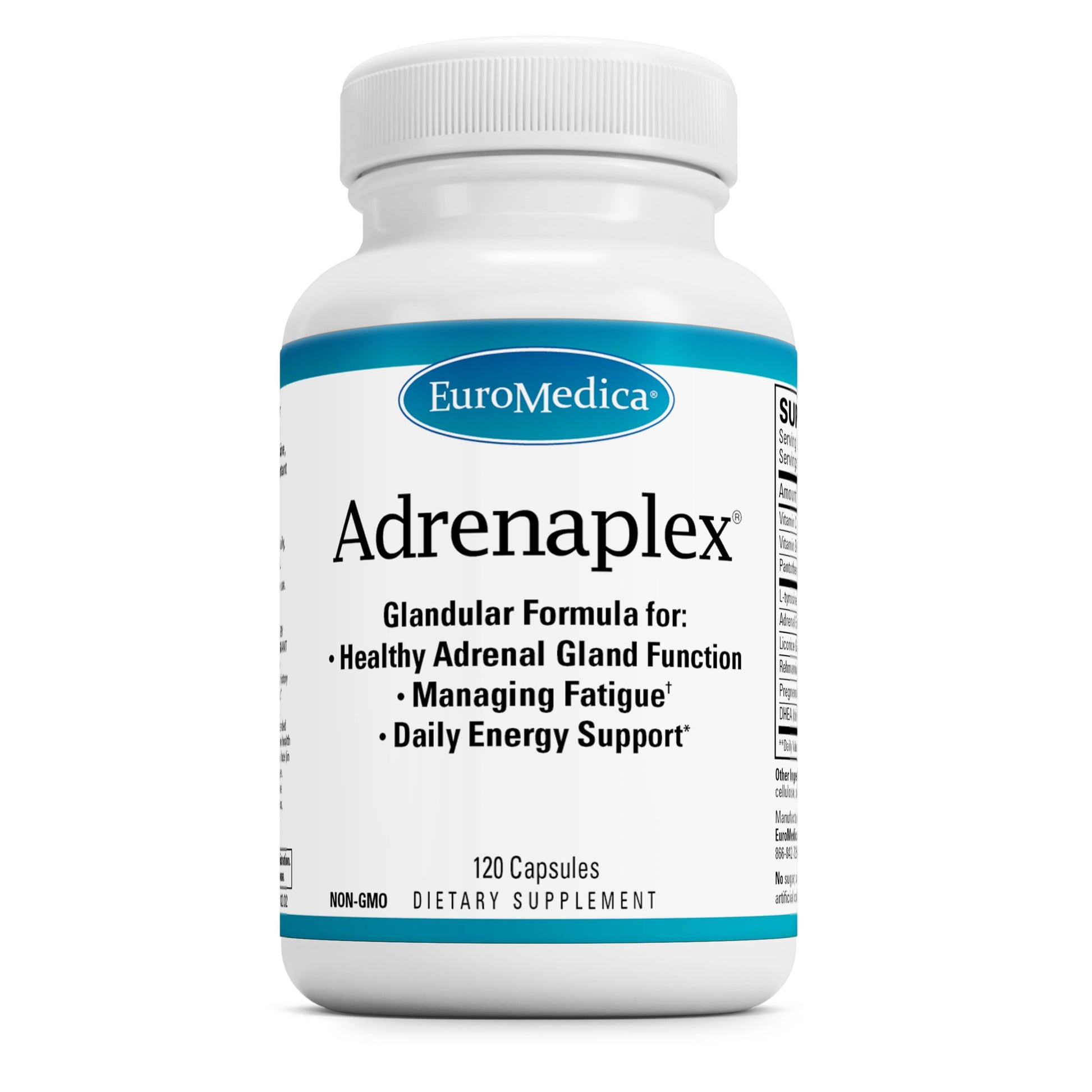 EuroMedica Adrenaplex - Adrenal Gland Support Supplement 120 Capsules