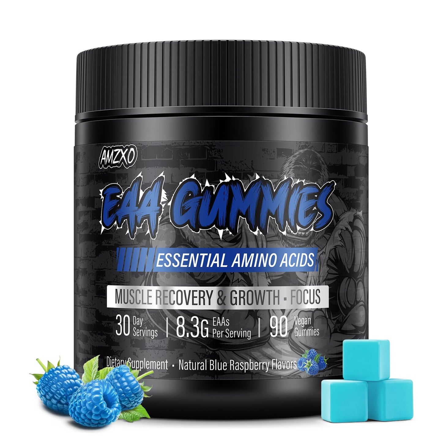 AMZXO EAA Gummies 2:1:1 BCAA Formula (8300mg) - Gummy, 90 Count