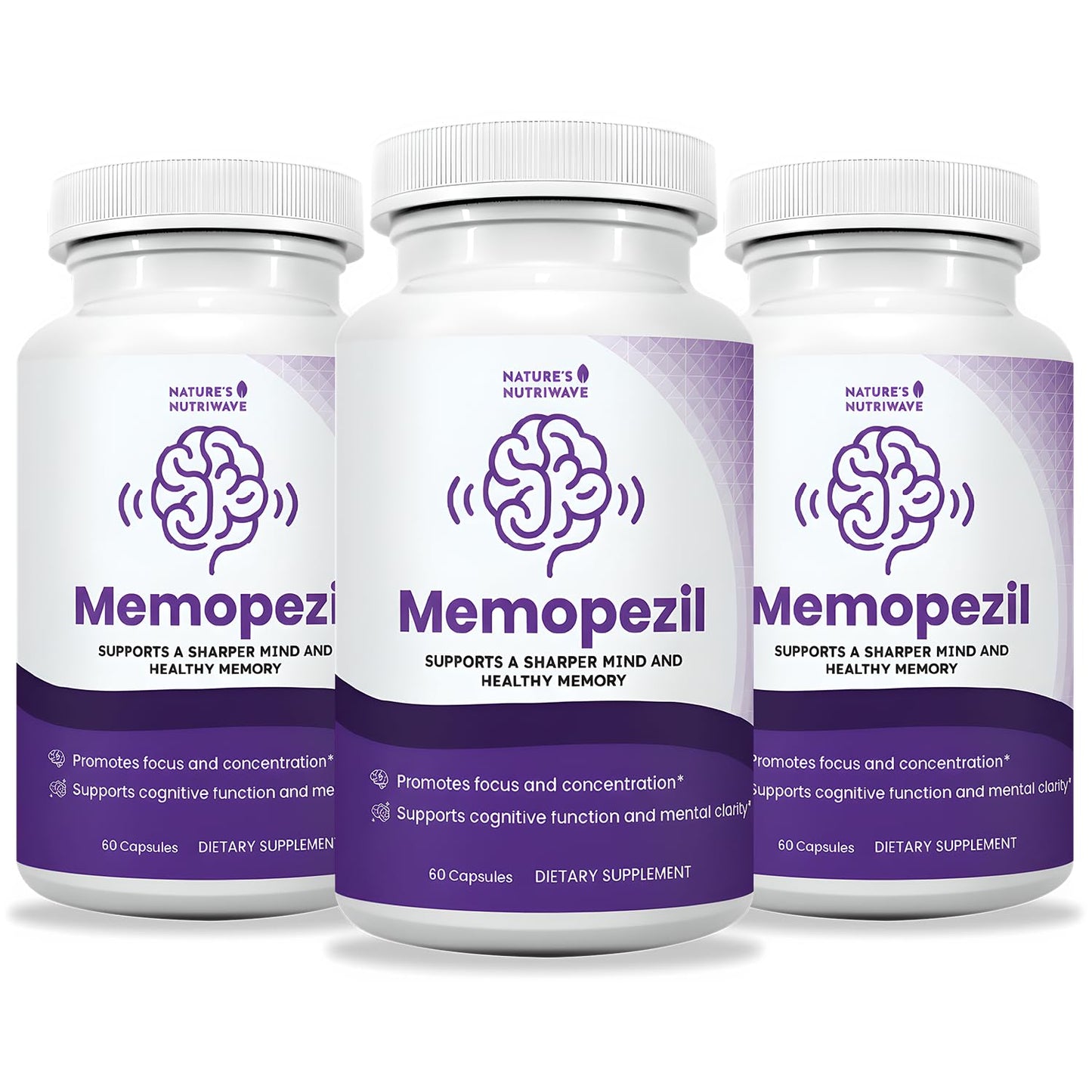 Nature’s NutriWave Memopezil Vitamins A, B, C, D, E & Botanicals Capsules, 180