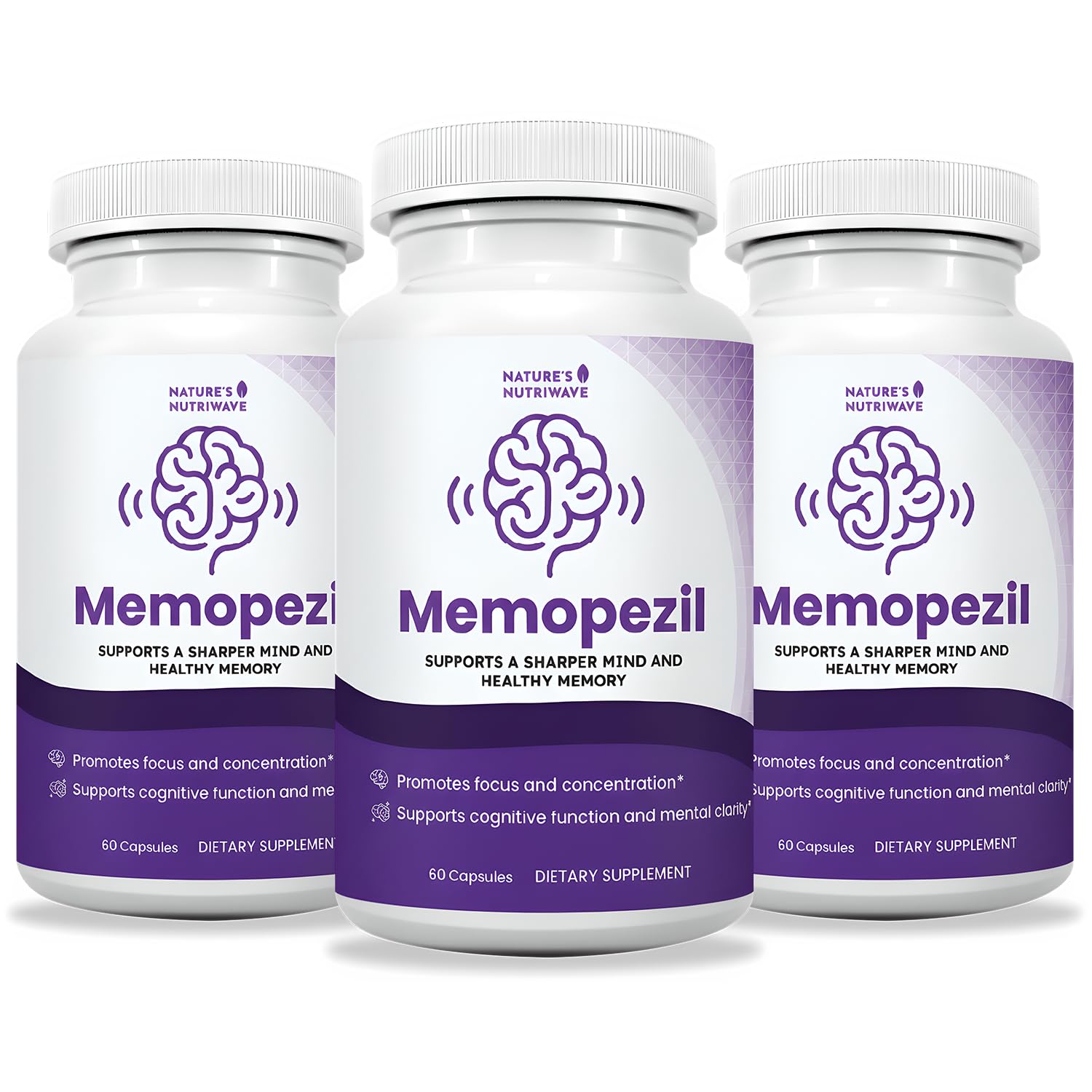 Nature’s NutriWave Memopezil Vitamins A, B, C, D, E & Botanicals Capsules, 180