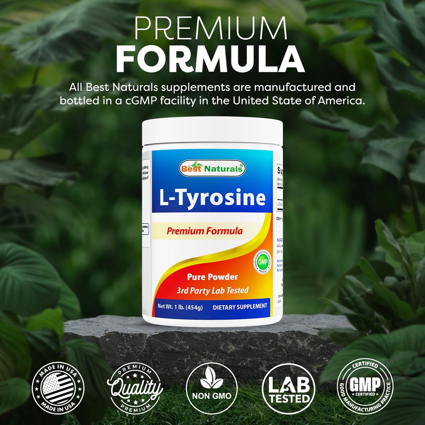 Best Naturals L-Tyrosine Pure Powder 16 oz