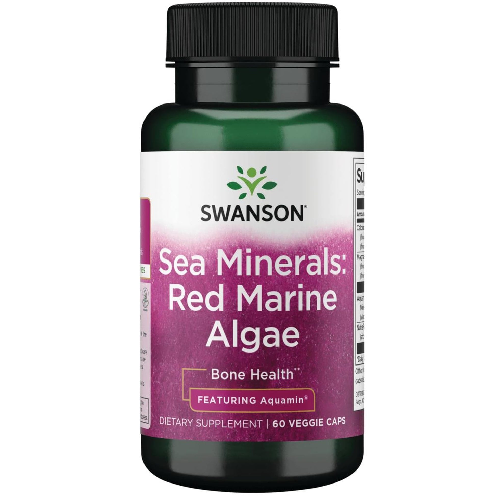 Swanson Aquamin Sea Minerals: Red Mineral Algae 60 Veg Capsules