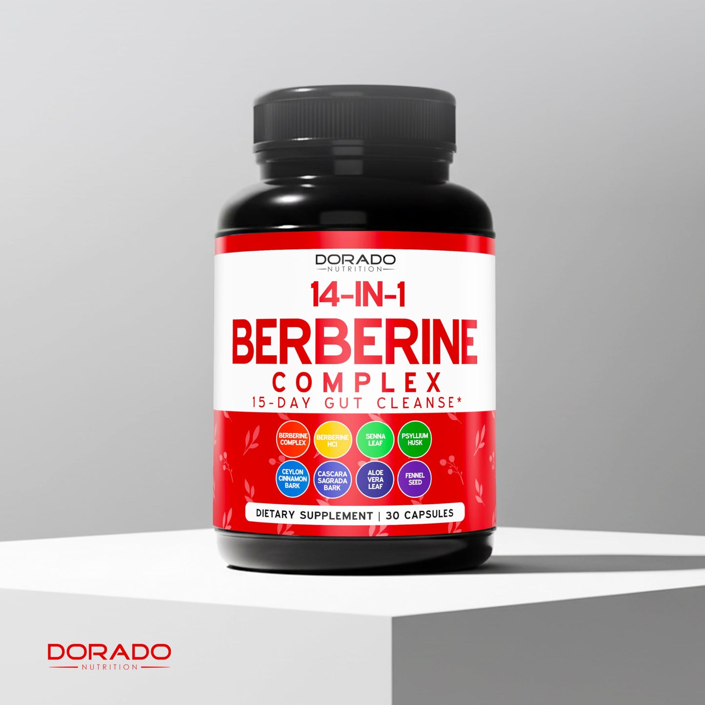 DORADO NUTRITION GLP-1 Berberine 15 Day Gut Cleanse Detox & Metabolism Support for Women & Men Capsule 30 Count