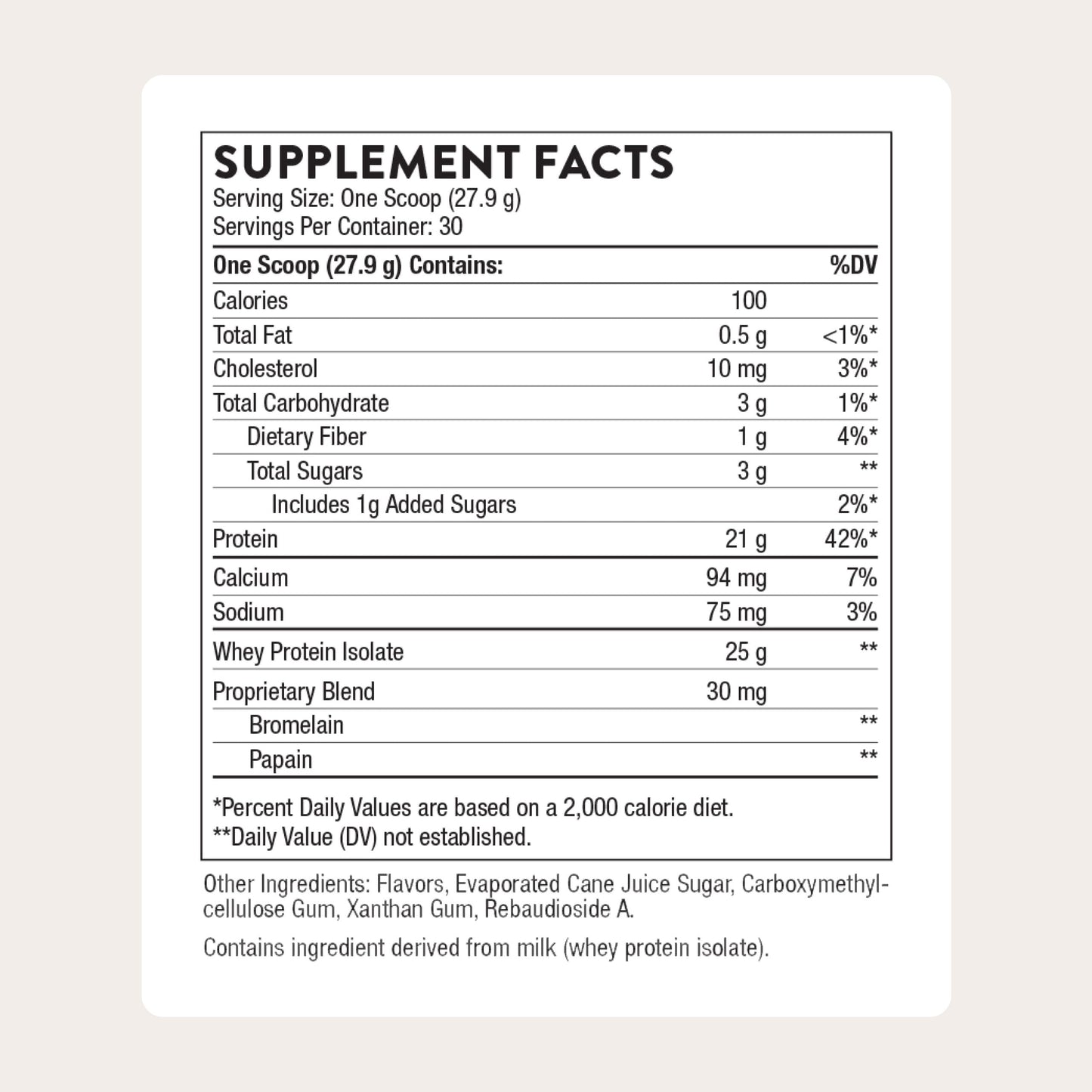 THORNE Whey Protein Isolate Powder 30 Servings