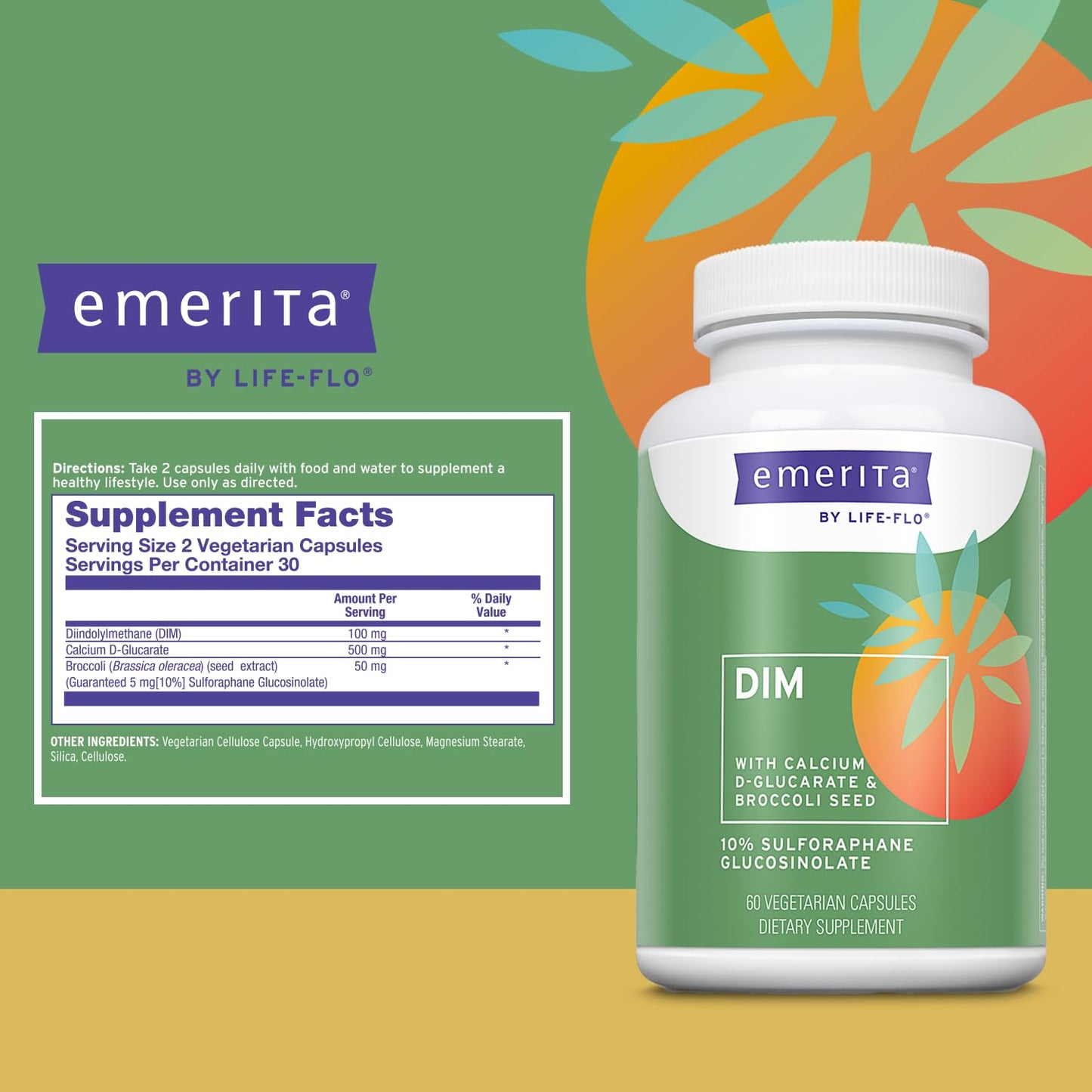 Emerita DIM Supplement Capsule, 60 Count