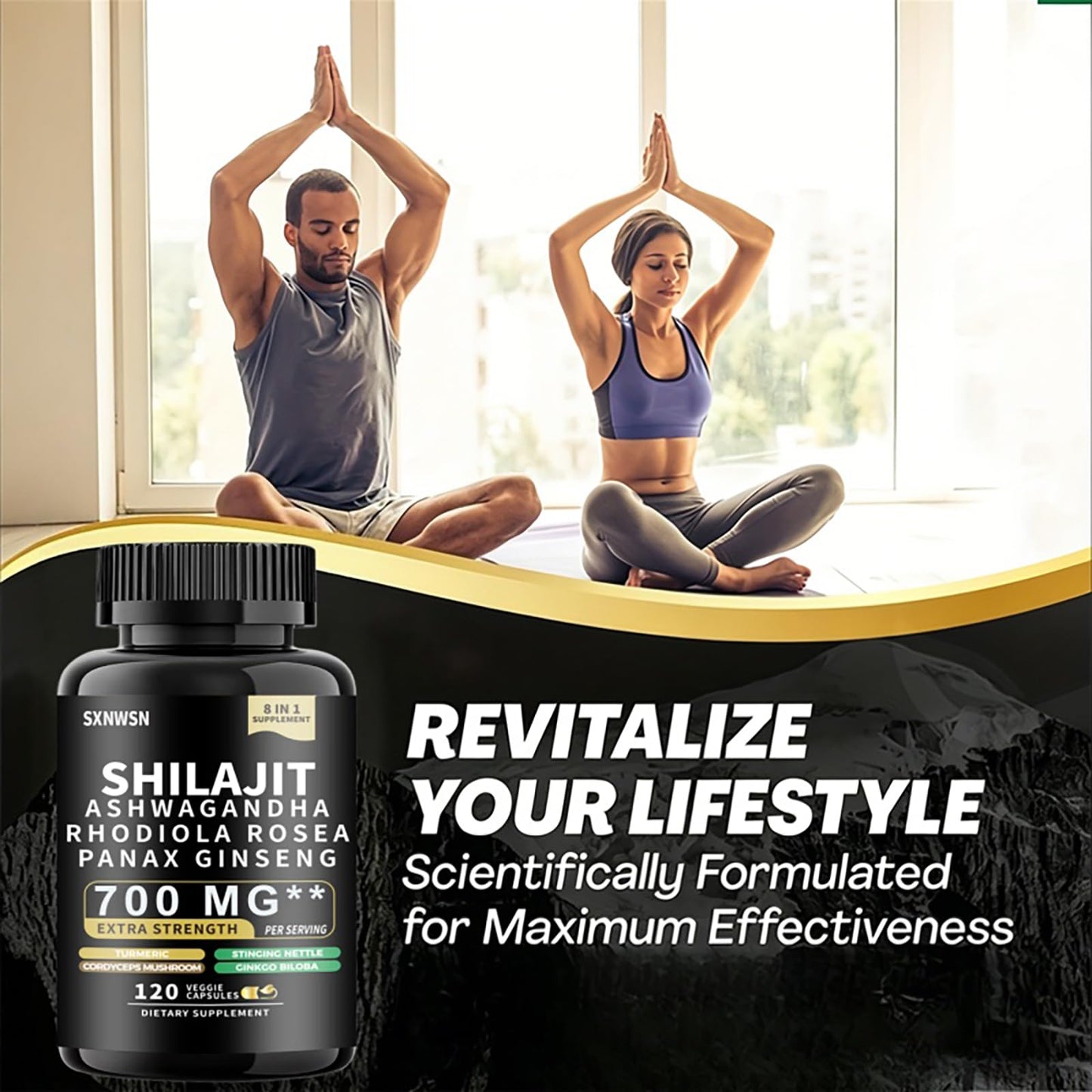 SXNWSN Shilajit Complex + Sea Moss Complex Set 240 Capsules