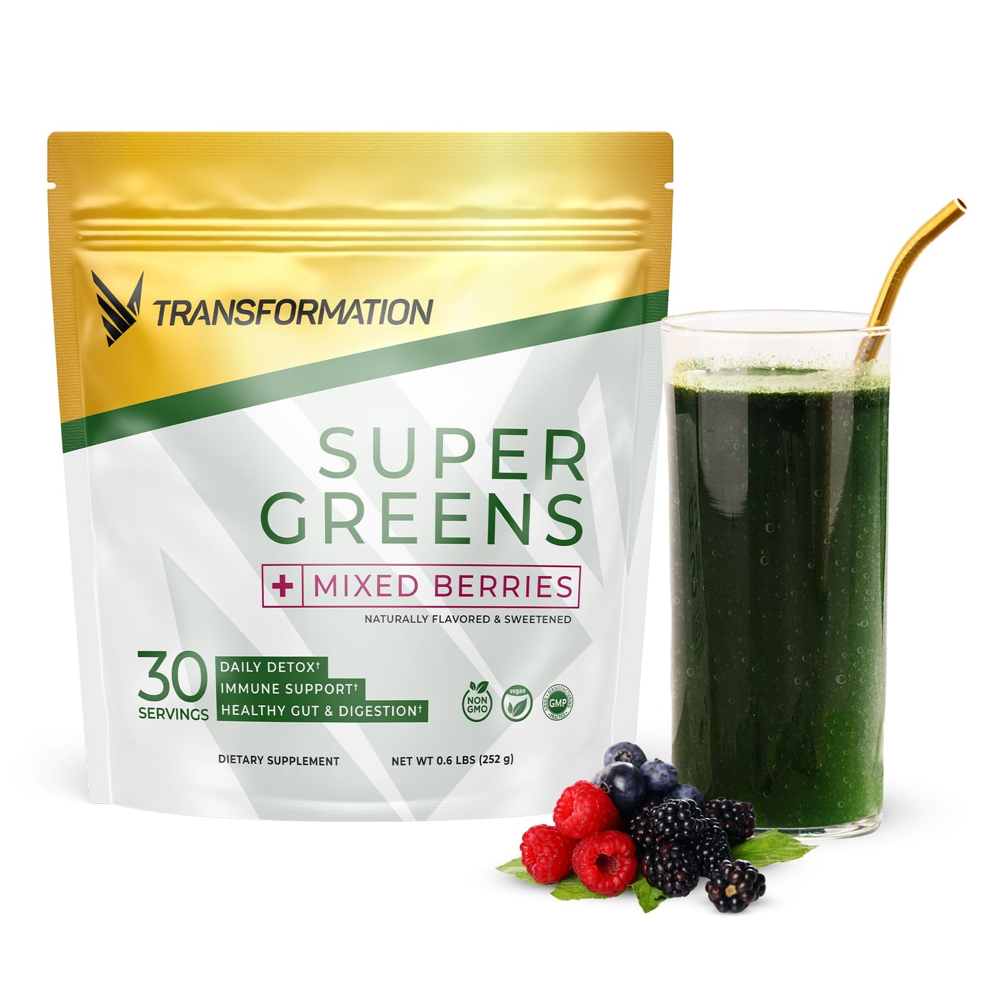 SPR BODY Transformation Super Greens Superfood Green Juice Powder 5.7 Ounces