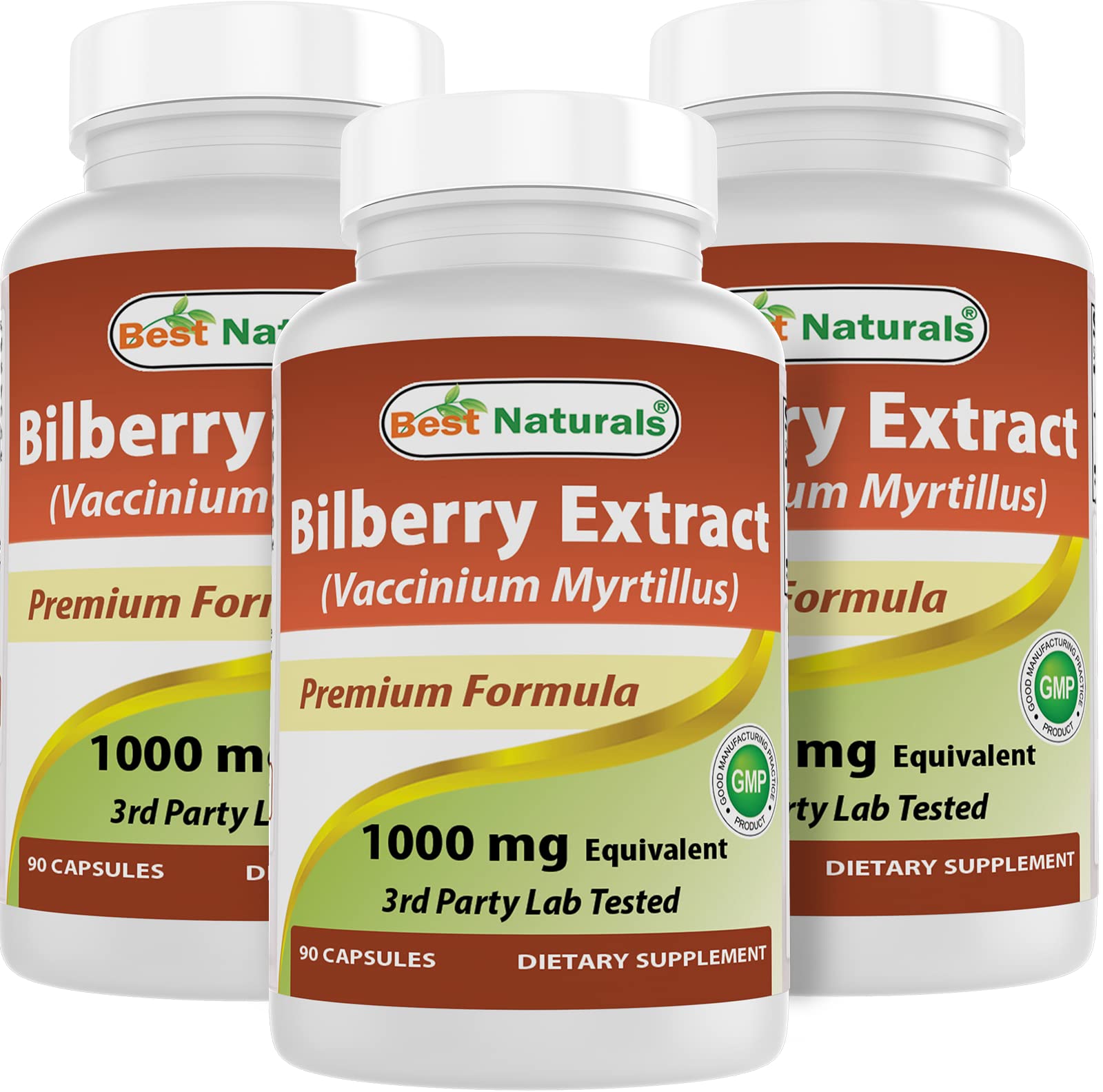 Best Naturals Bilberry 1000 mg Capsules, 270 Capsules