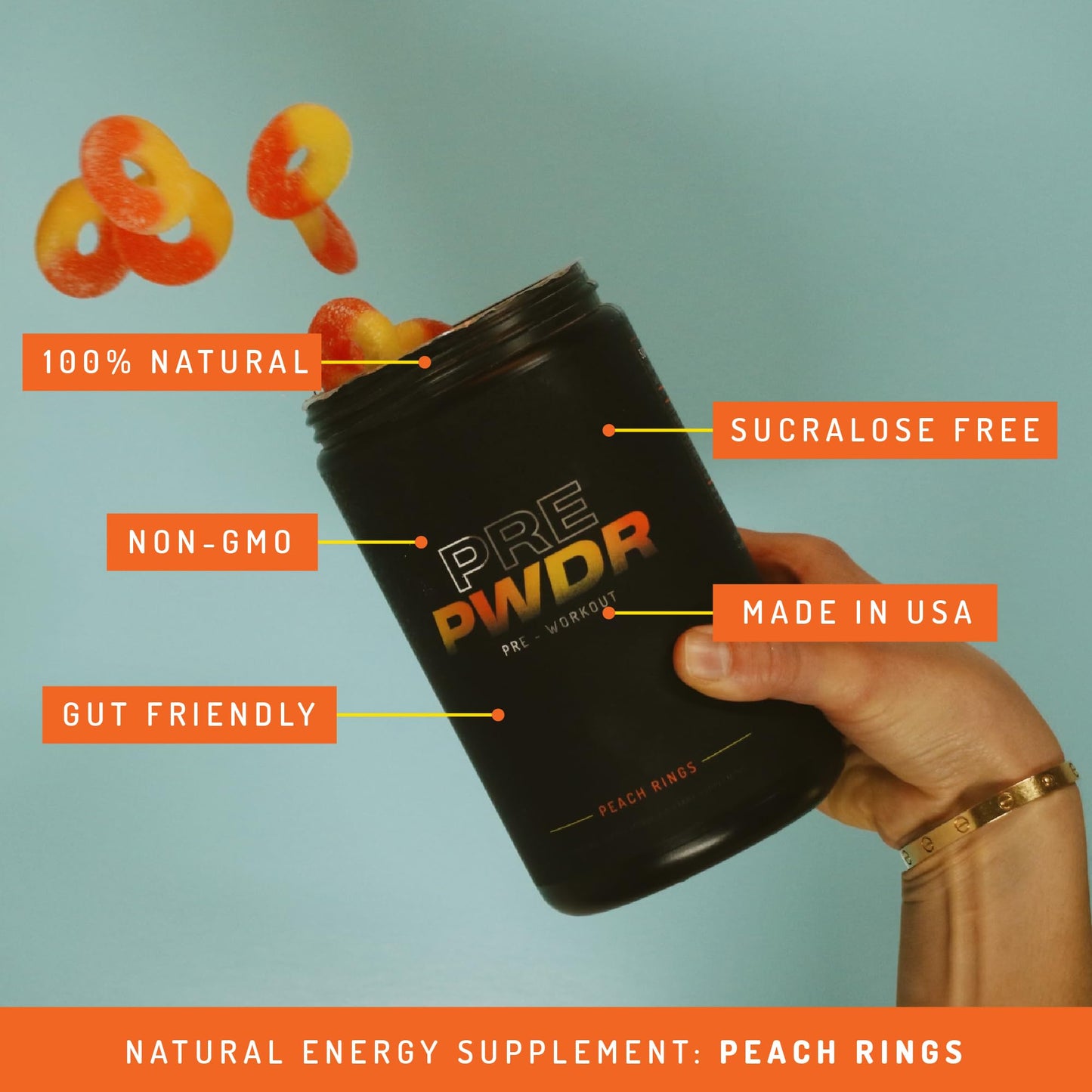 PWDRS Pre-Workout Powder, 15.68 Ounce