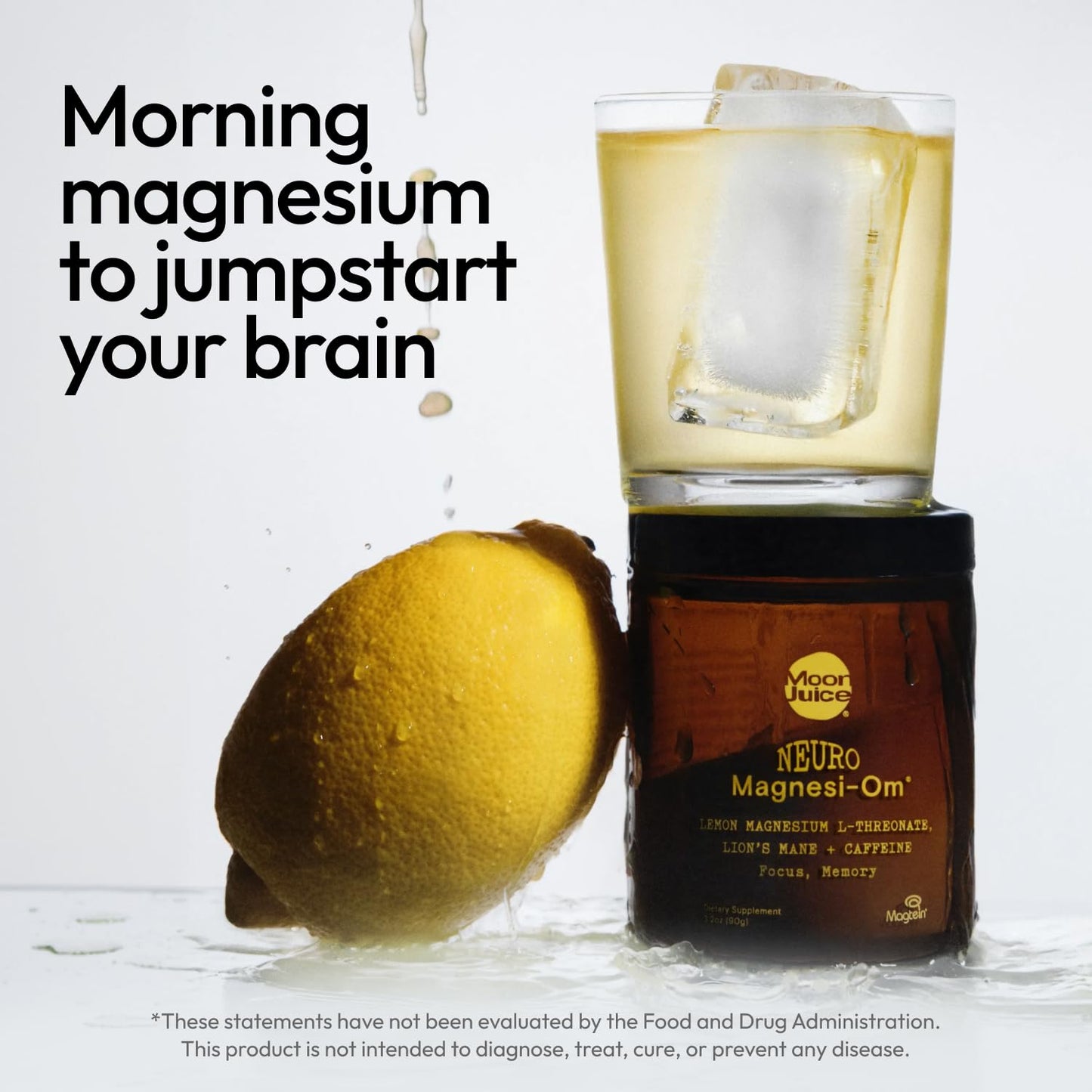 Moon Juice Neuro Magnesi-Om Magnesium L-Threonate Lemon Powder 3.2 Ounce