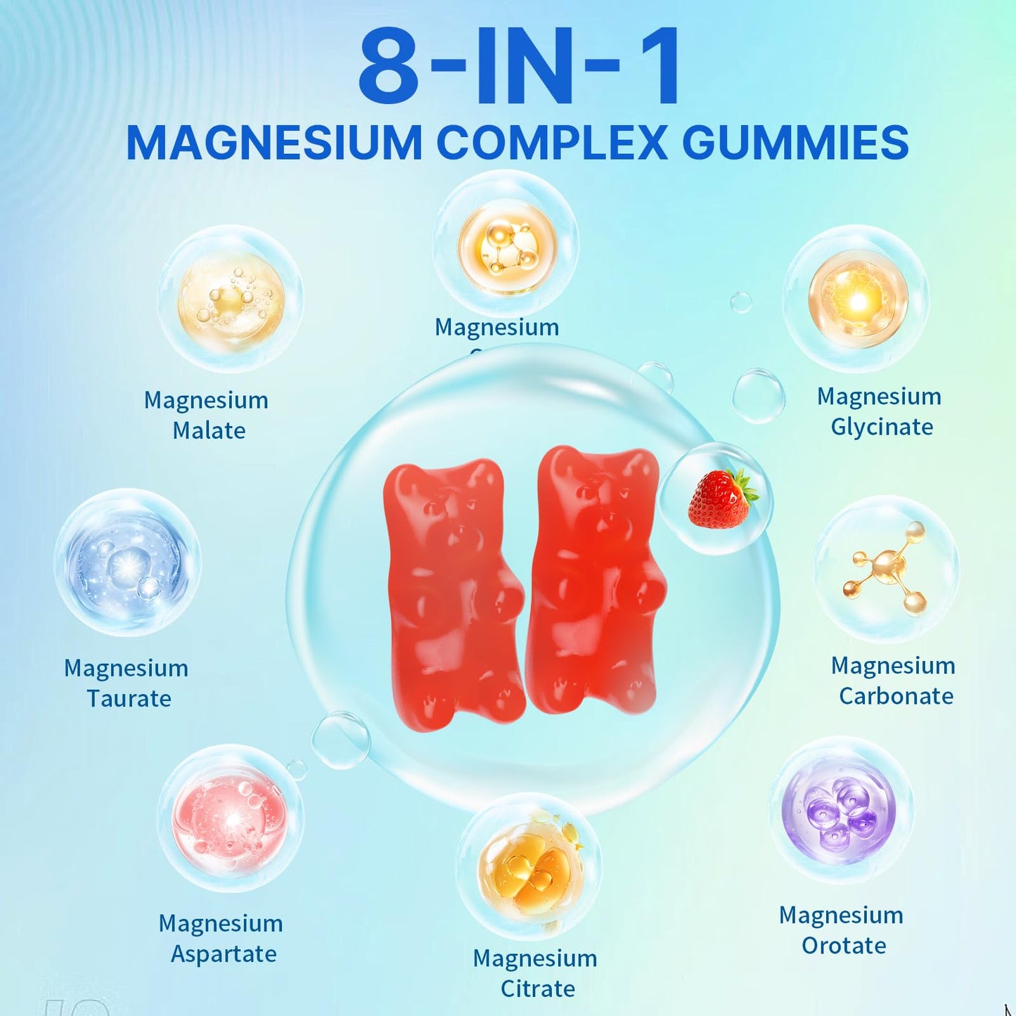 HUUAYAO Magnesium Complex Gummies 120 Count
