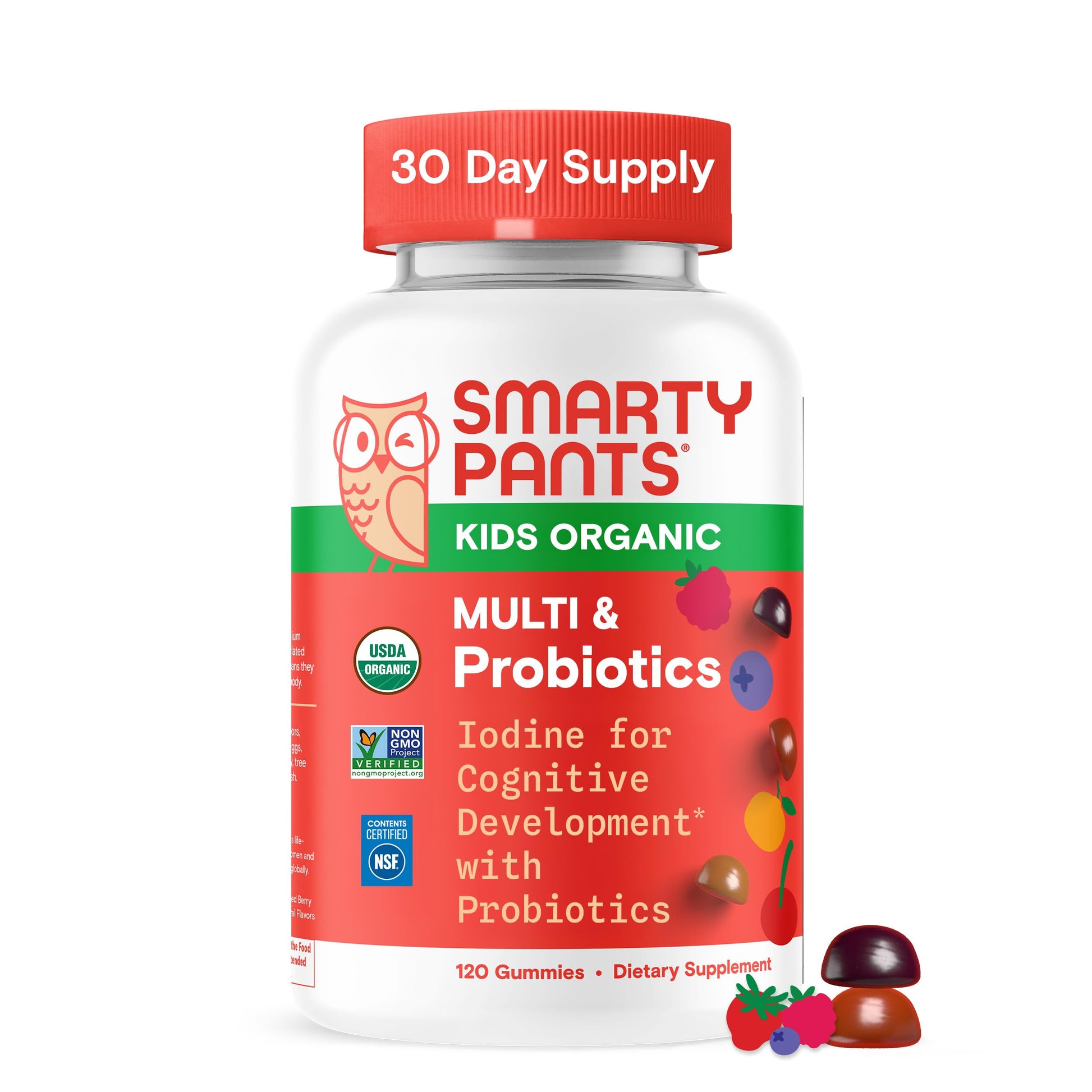 SmartyPants Organic Kids Multivitamin Gummies 120 Count
