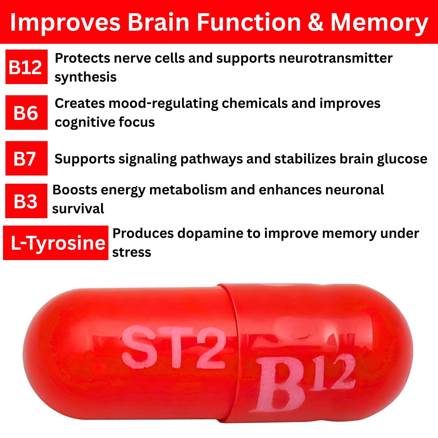 Generic Stacker B12 Extreme Energy Capsule, 12-Pack, 48 Capsules