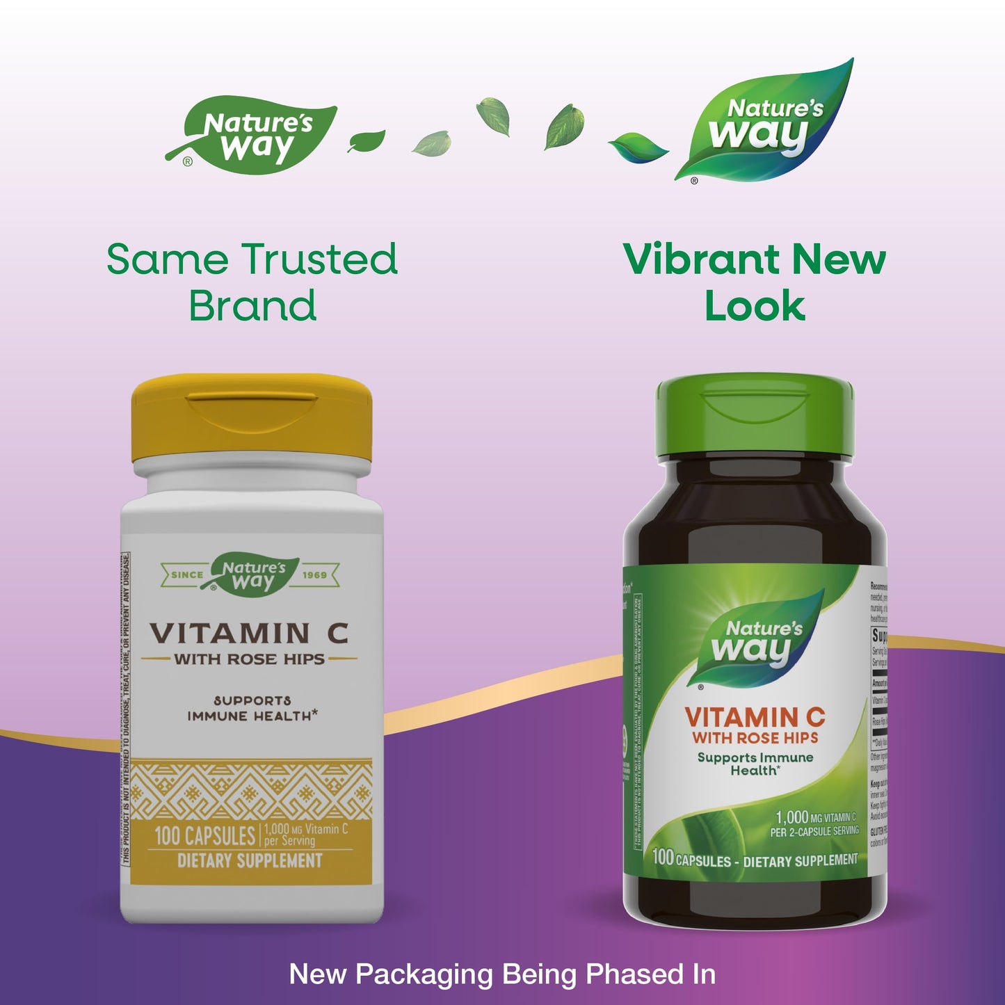 Nature's Way Vitamin C with Rose Hips - Powerful Antioxidant & Immune Function Support* - Collagen for Healthy Skin* - 1,000mg Vitamin C Capsules, 200 Count