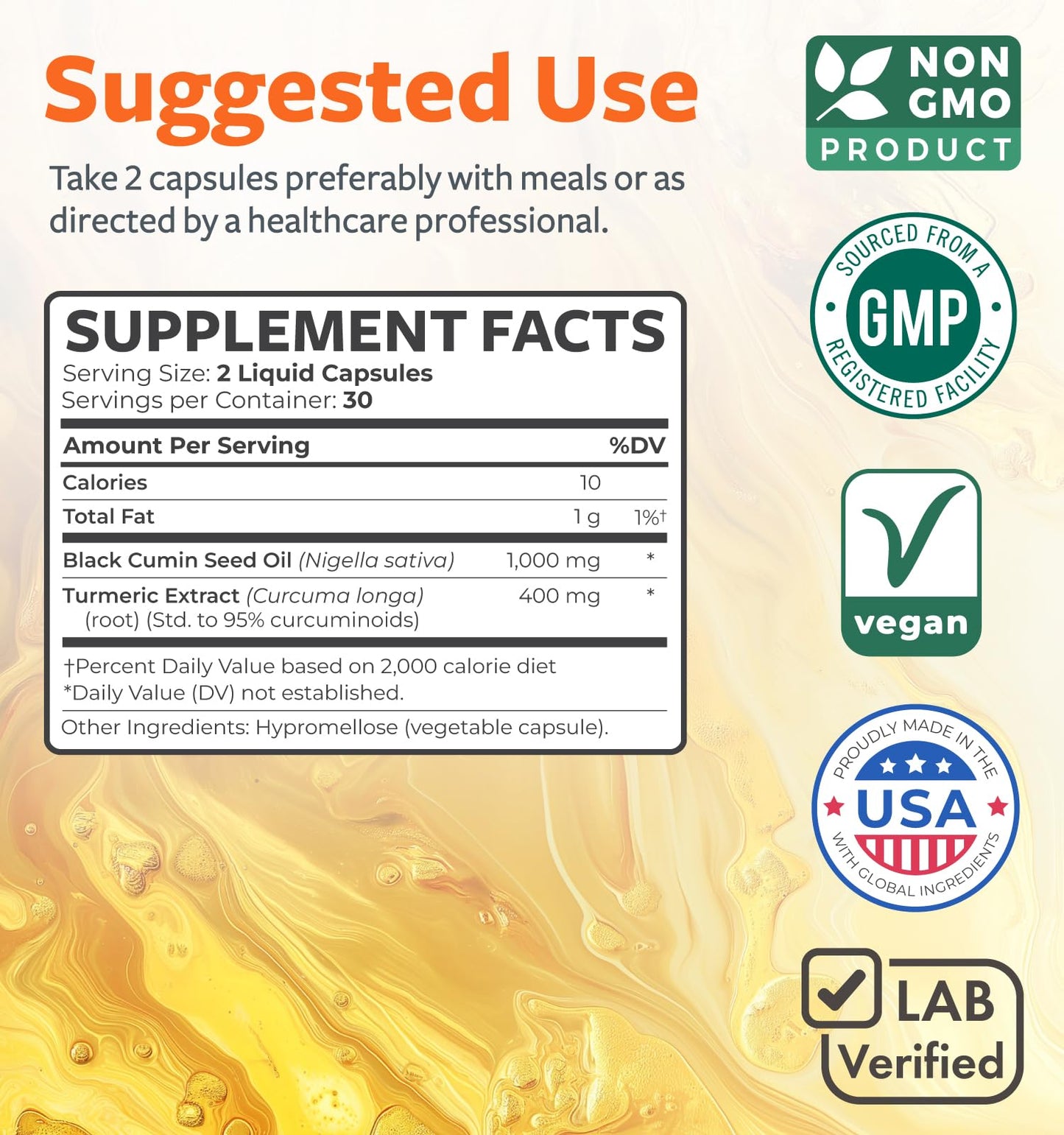 Healths Harmony Cold-Pressed Black Seed Oil Capsules, 60 Count