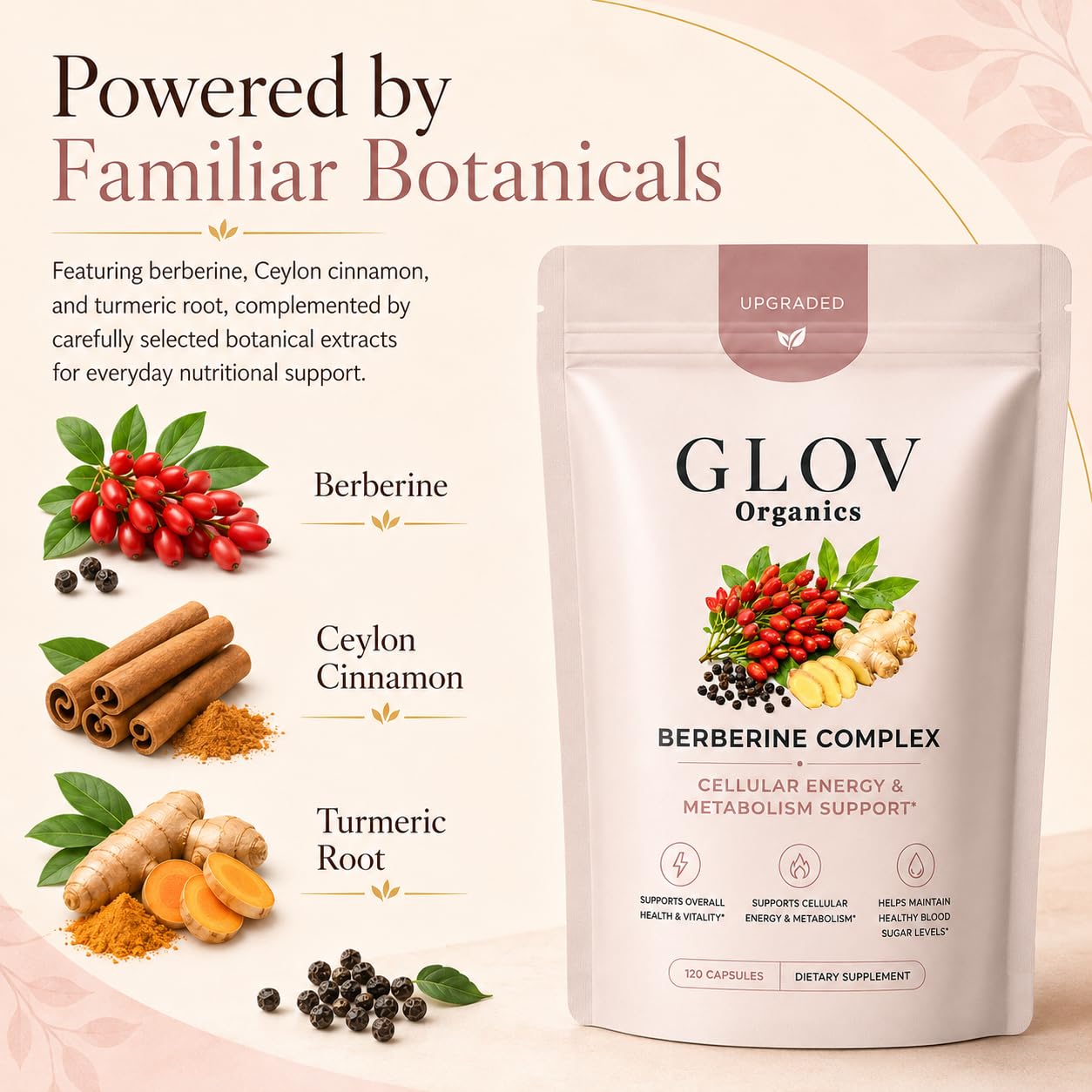 luetomi Glov Berberine Complex with Ceylon Cinnamon Softgel 1