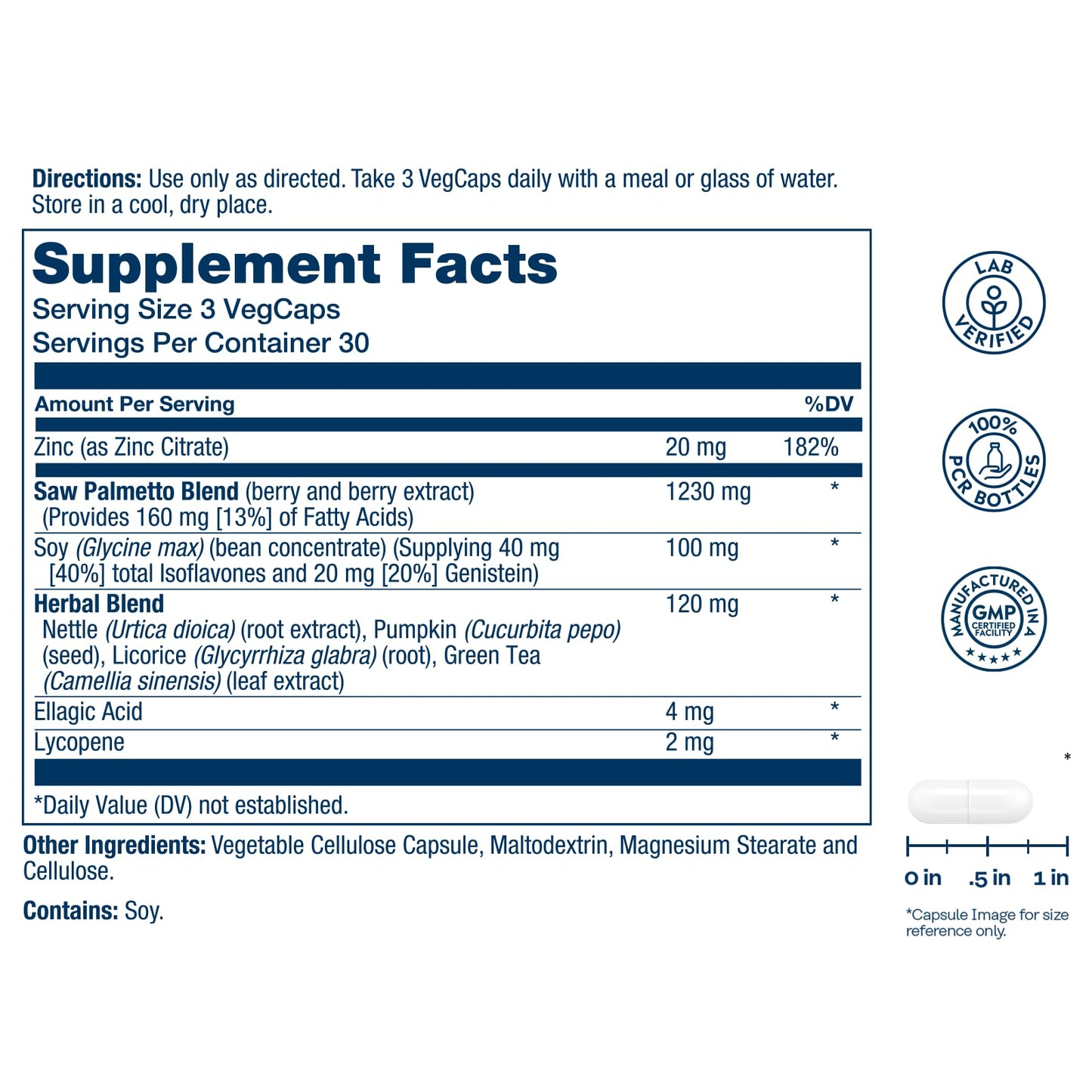 SOLARAY Prostate Defense Vegetarian Capsules 90 Count