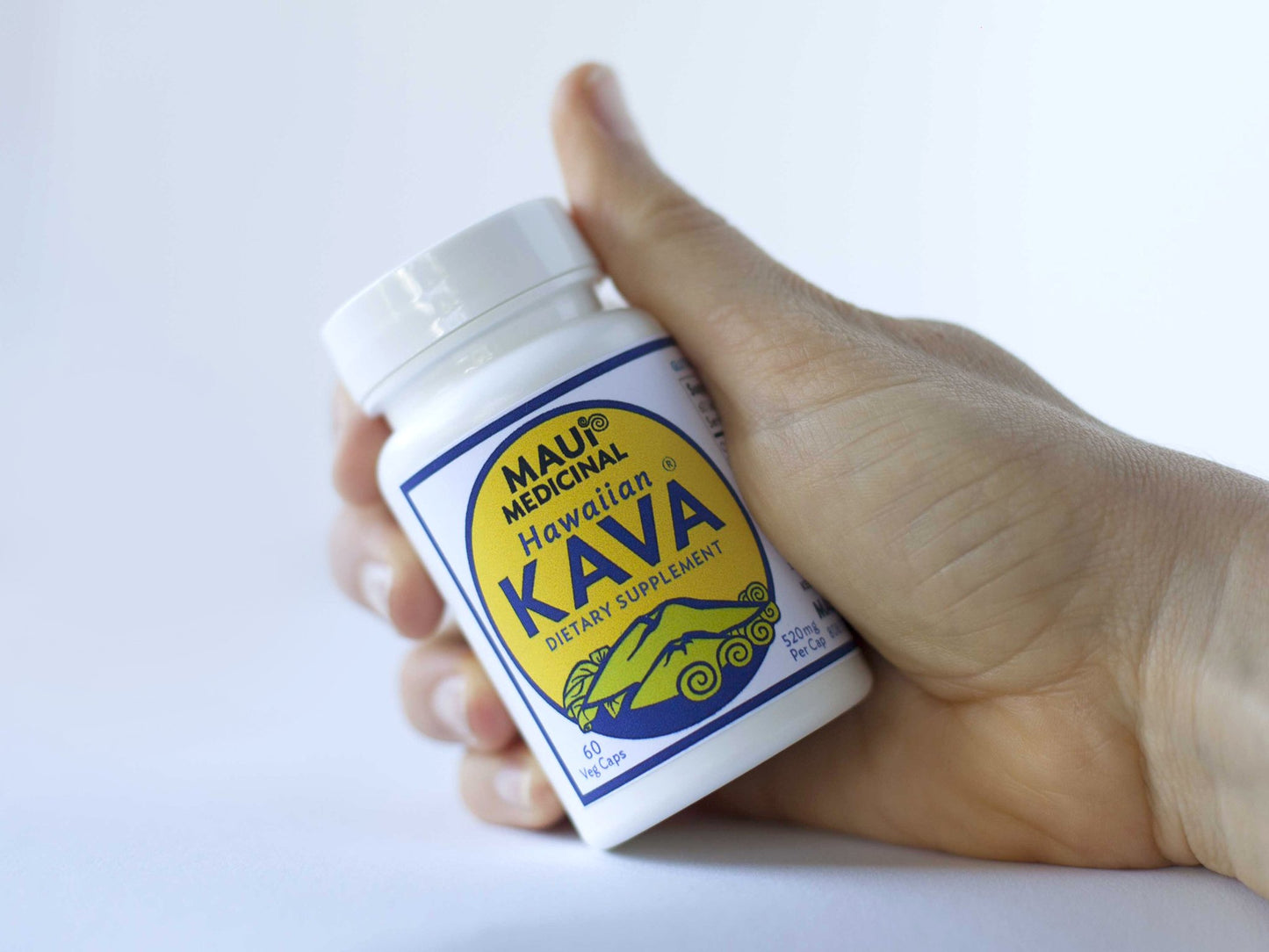 Maui Medicinal Herbs Hawaiian Kava Root Capsules, 60 Veggie Capsules, 520mg per Capsule