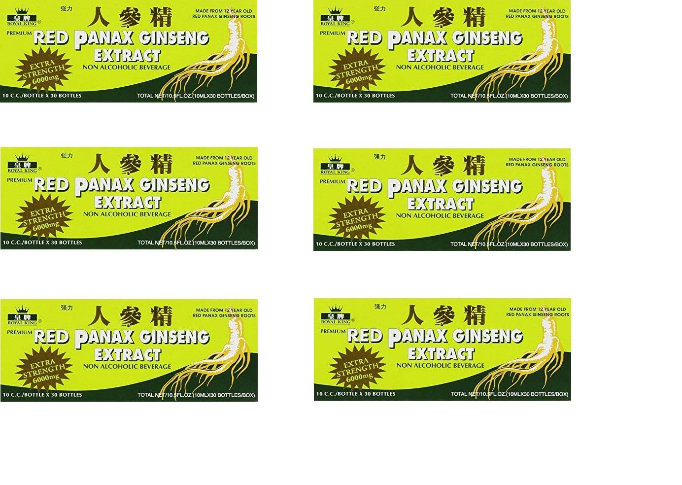 PANAX GINSENG Royal King Red Panax Ginseng 6000mg Capsule, 180 Capsules