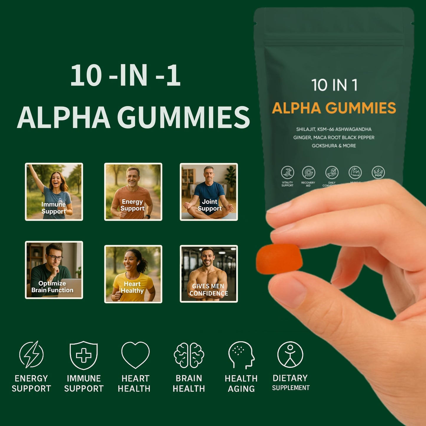 Art anime 10-in-1 Alpha Shilajit Capsule, 1 Count