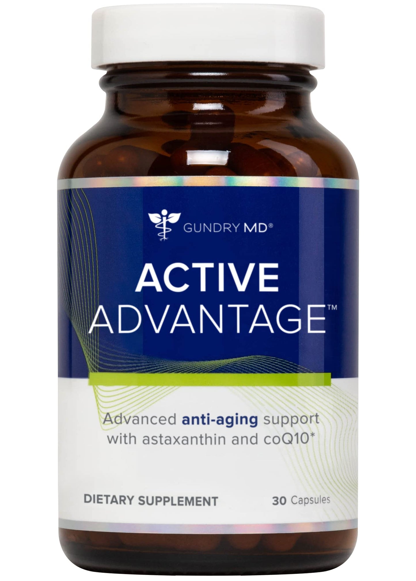 Gundry MD Active Advantage Astaxanthin and CoQ10 Supplement to Support Energy, Strength and Metabolism Capsule, 30 Count