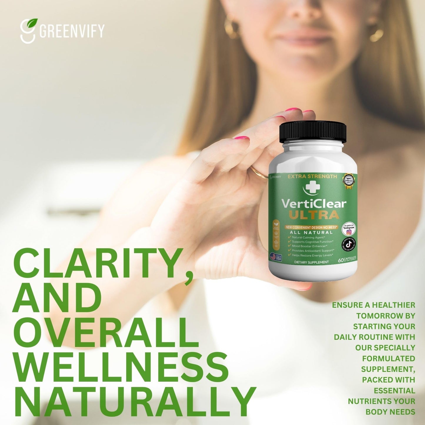 GREENVIFY VertiClear Ultra Dietary Supplement Capsule, 60 Capsules