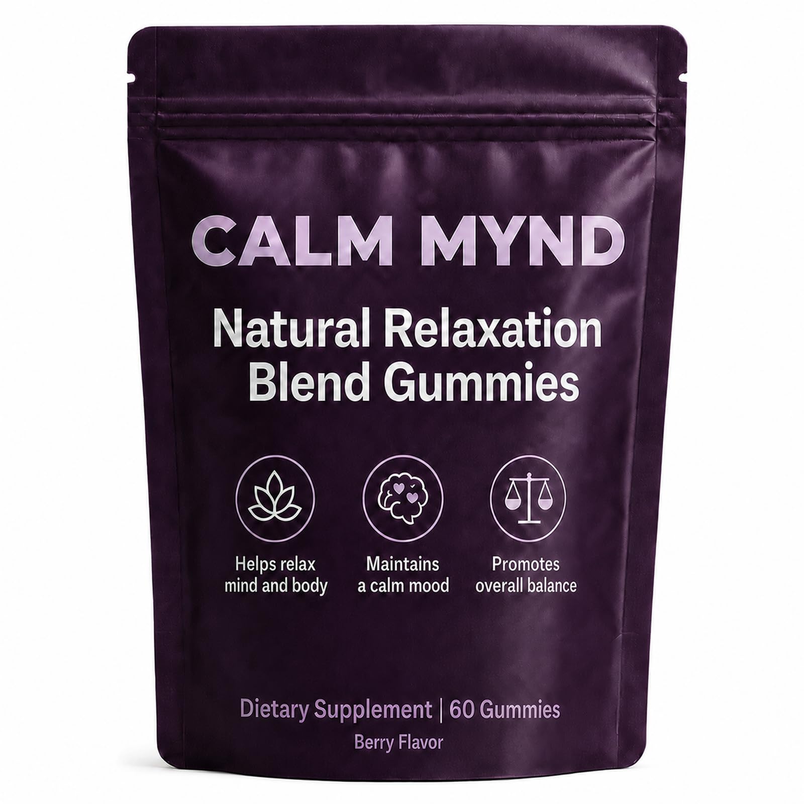 HERIVA CALM MYND Magnesium Sleep Gummies for Adults, 60 Gummies