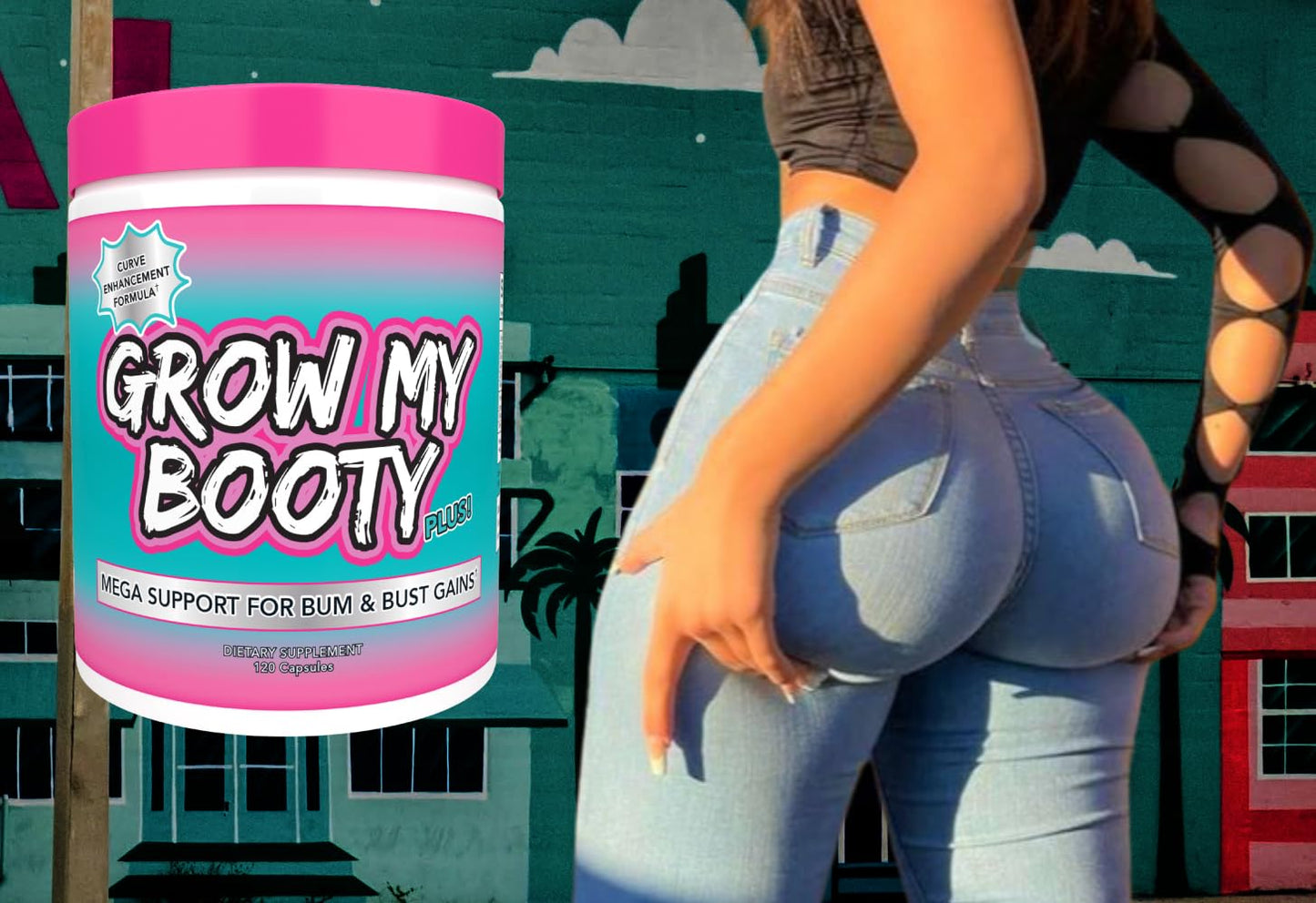 SPAZMATIC Grow My Booty Plus Butt Enhancement Capsule 120 Count