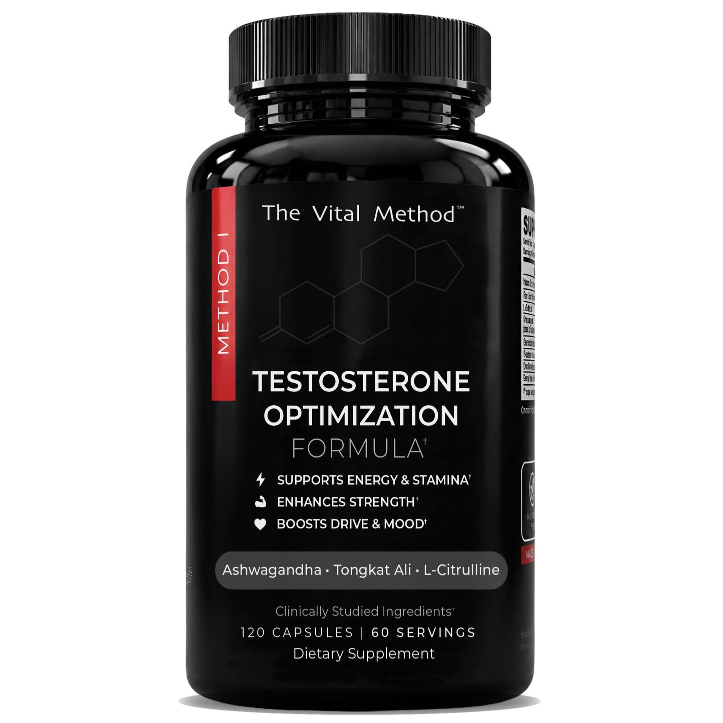 The Vital Method Testosterone Optimization Formula Capsule 120 Count