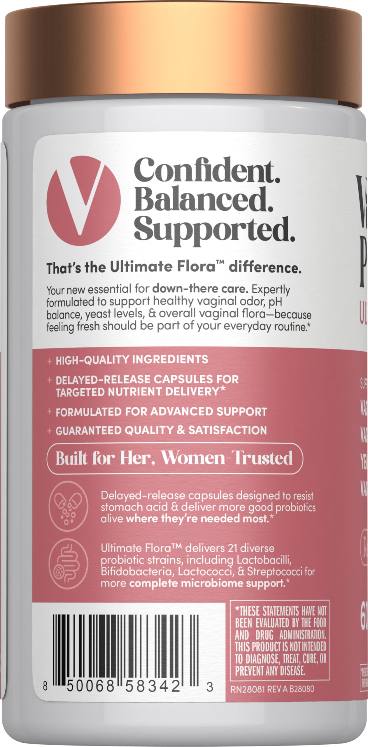 Renew Life Ultimate Flora Vaginal Probiotics for Women 6 Billion CFU Capsules, 60 Count