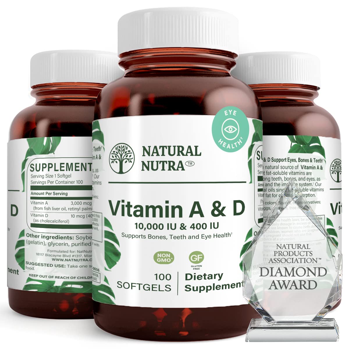 Natural Nutra Vitamin A and D Softgel 100 Softgels