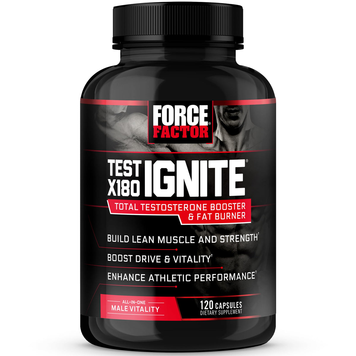 Force Factor Test X180 Ignite Testosterone Booster & Fat Burner for Men