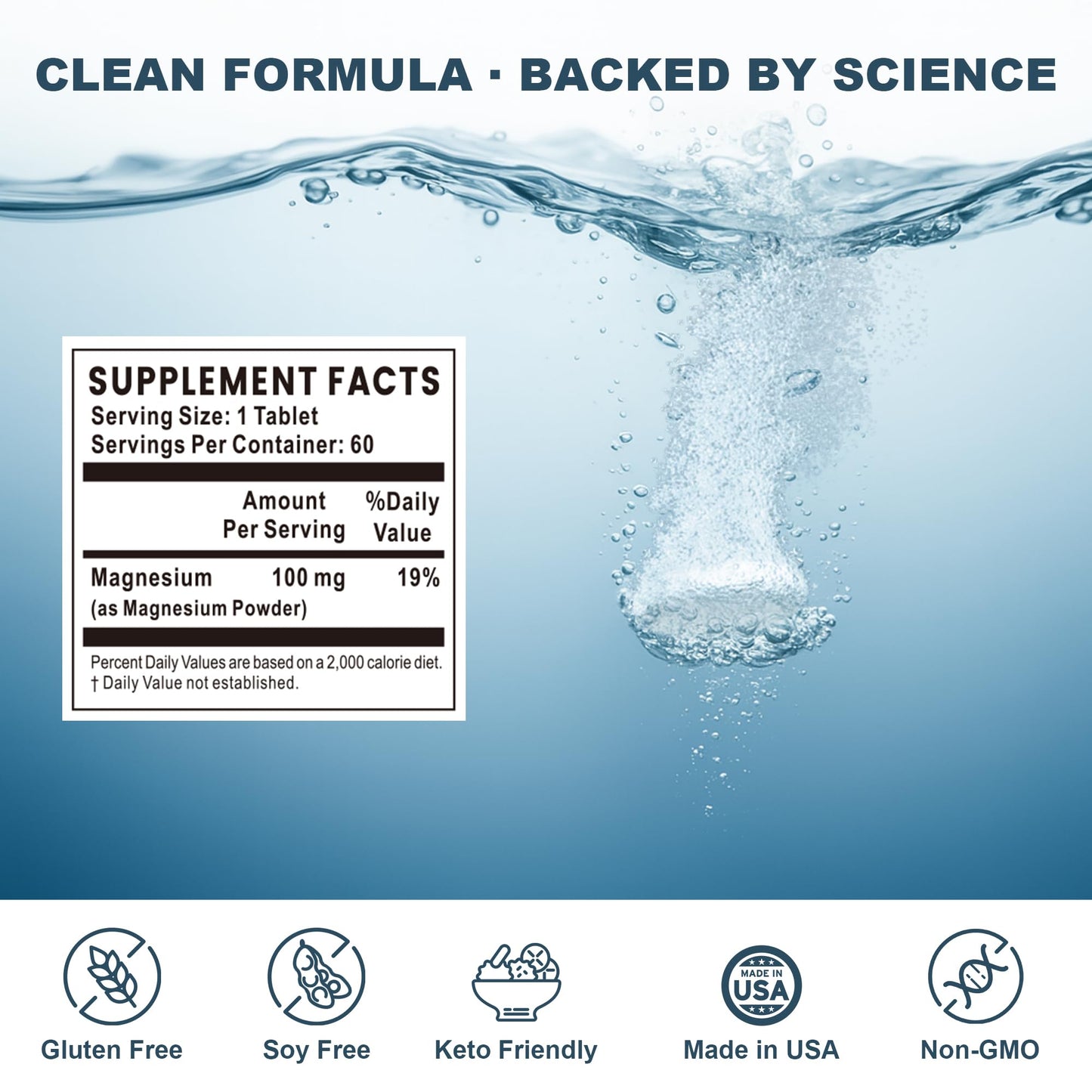ANEVYRAQ Hydrogen Water Tablets with Magnesium – H2 Molecular Hydrogen Tablets for Drinking Water – 60 Tablets