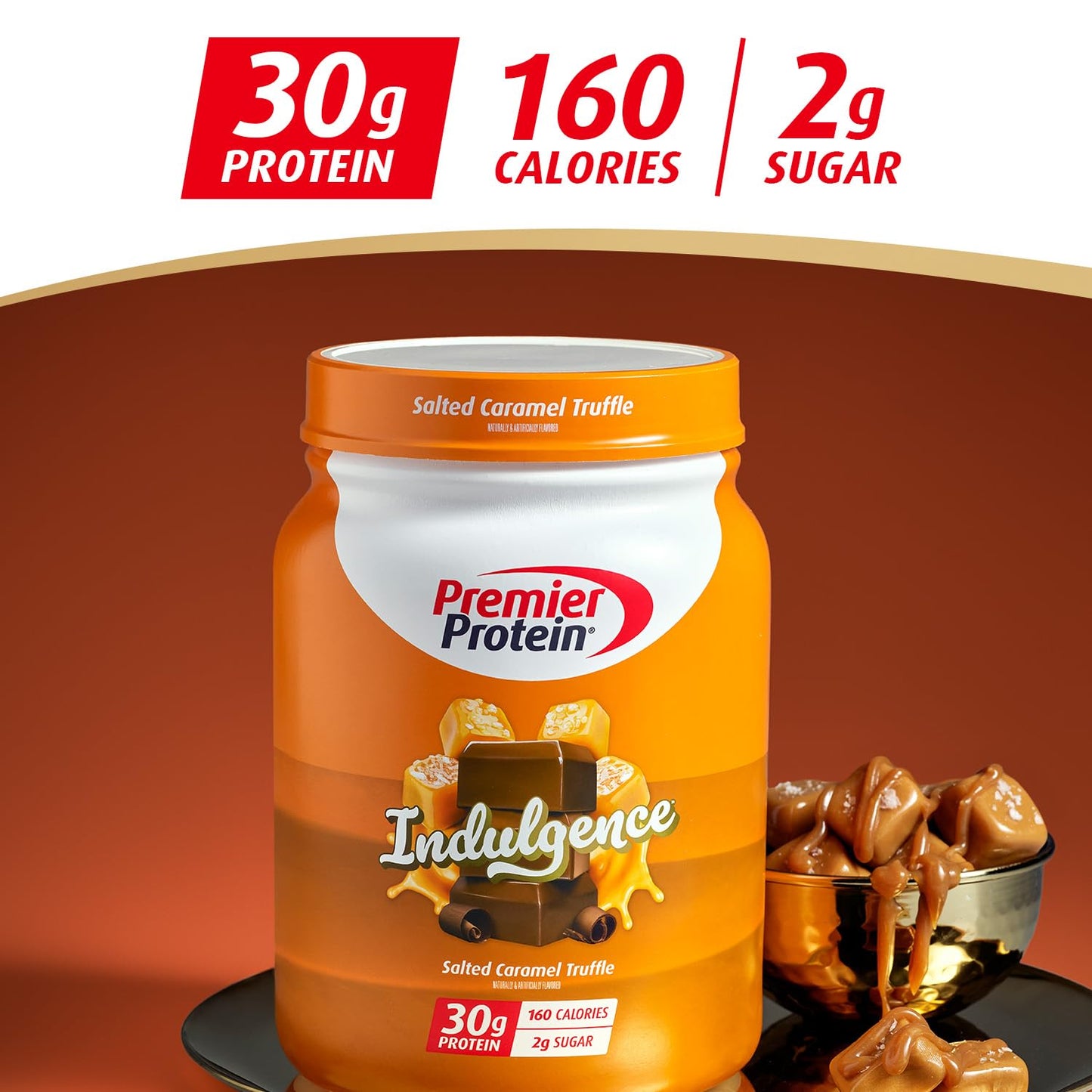 Premier Protein Powder Indulgence Salted Caramel Truffle, 24.5 oz