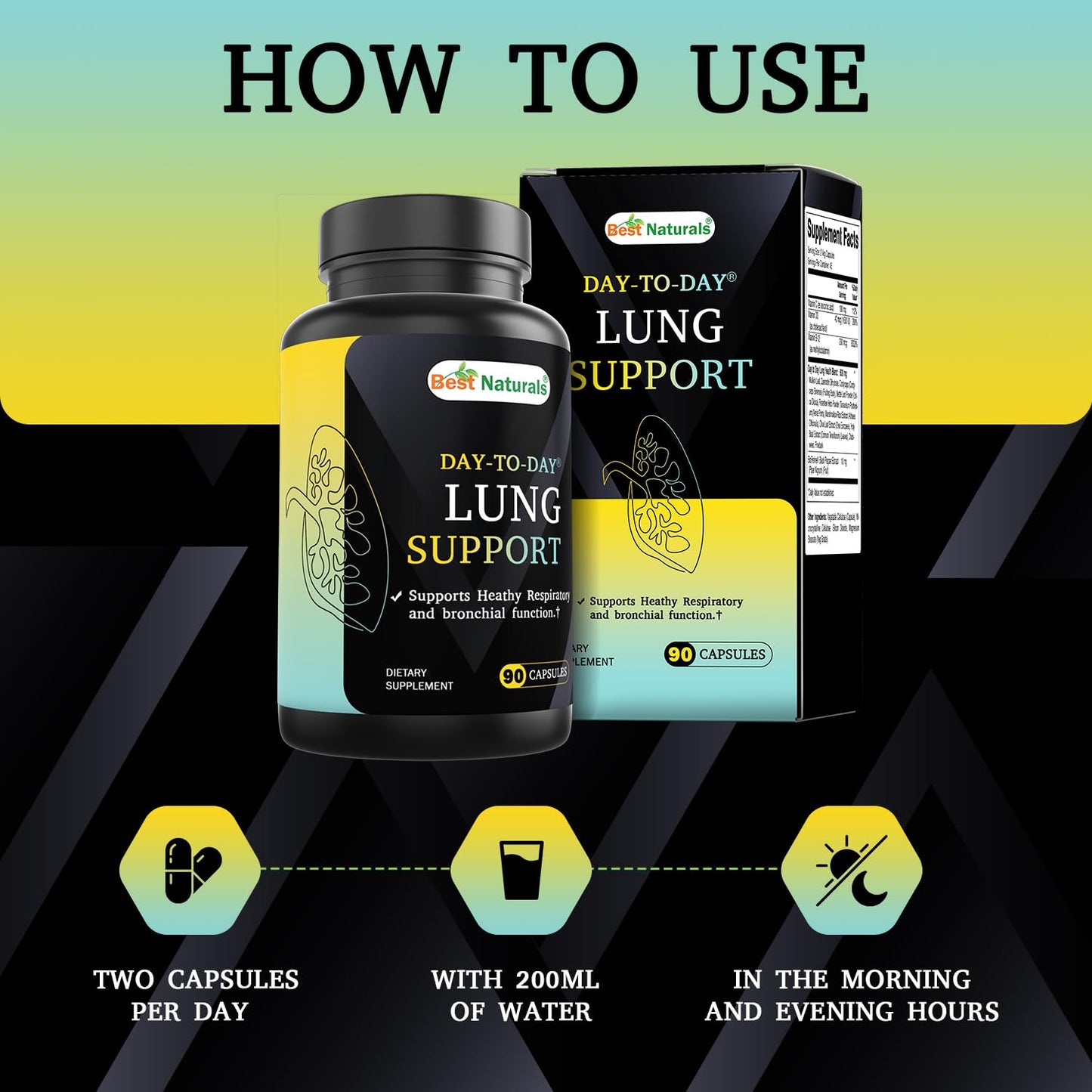 Best Naturals Day-to-Day Lung Support Capsules 90 Count