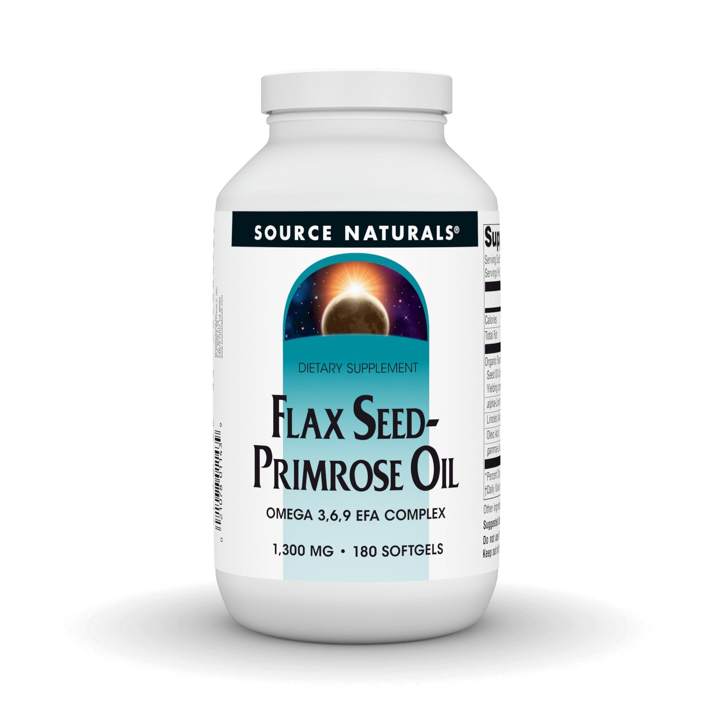 Source Naturals Flax Seed-Primrose Oil 1300mg Softgels 180