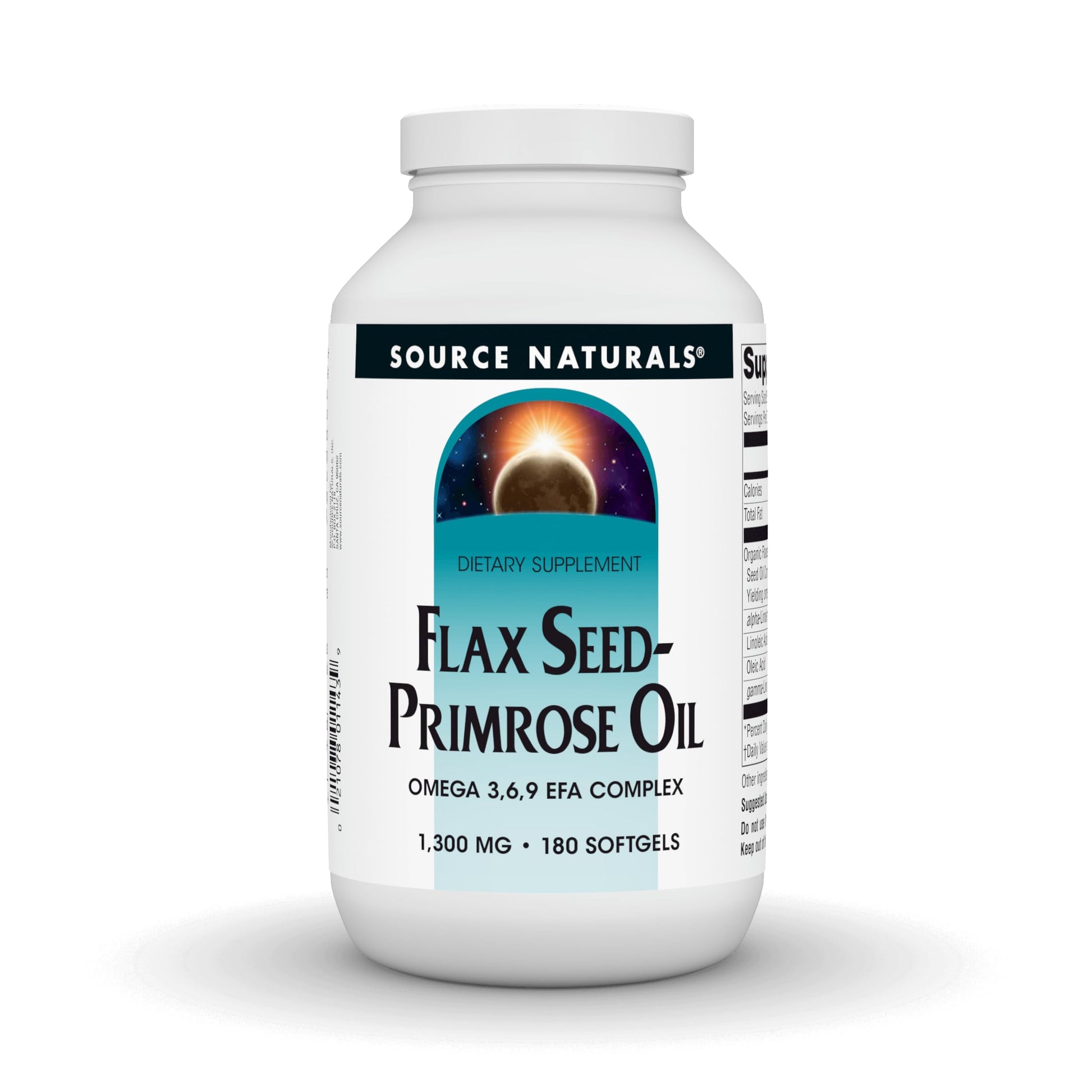 Source Naturals Flax Seed-Primrose Oil 1300mg Softgels 180