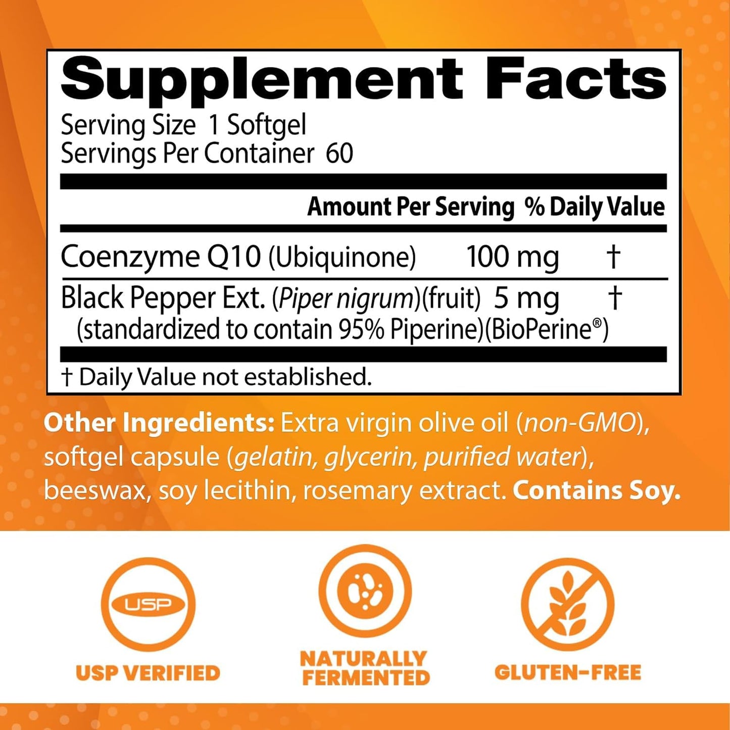 Doctor's Best High Absorption CoQ10 with BioPerine Softgels, 60 Softgels